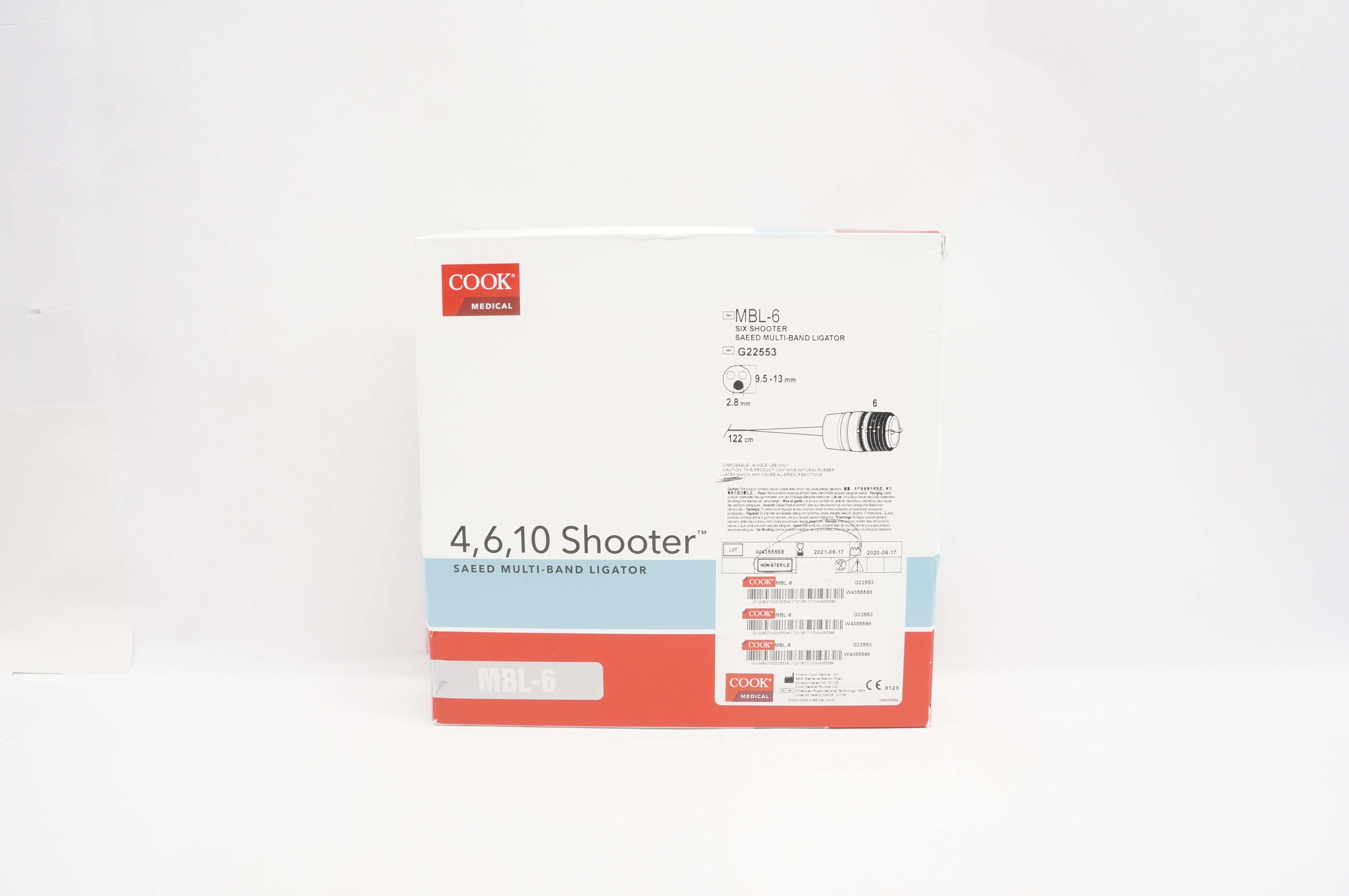 Cook Medical G22553 Six Shooter Saeed Multi-Band Ligator 9.5-13mm x 122cm (x)
