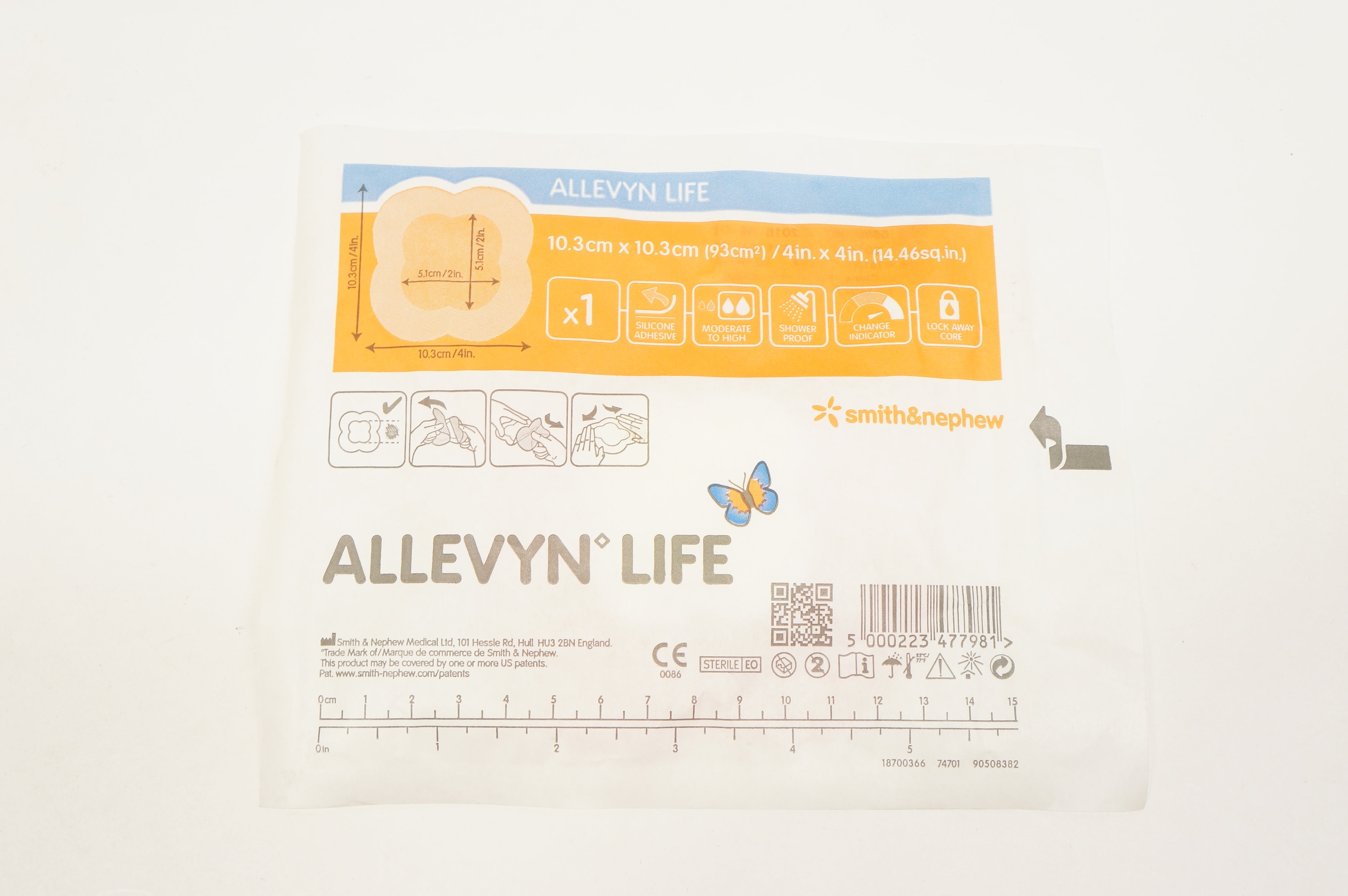 Smith&Nephew 66801067 Allevyn Life 4inch x 4inch
