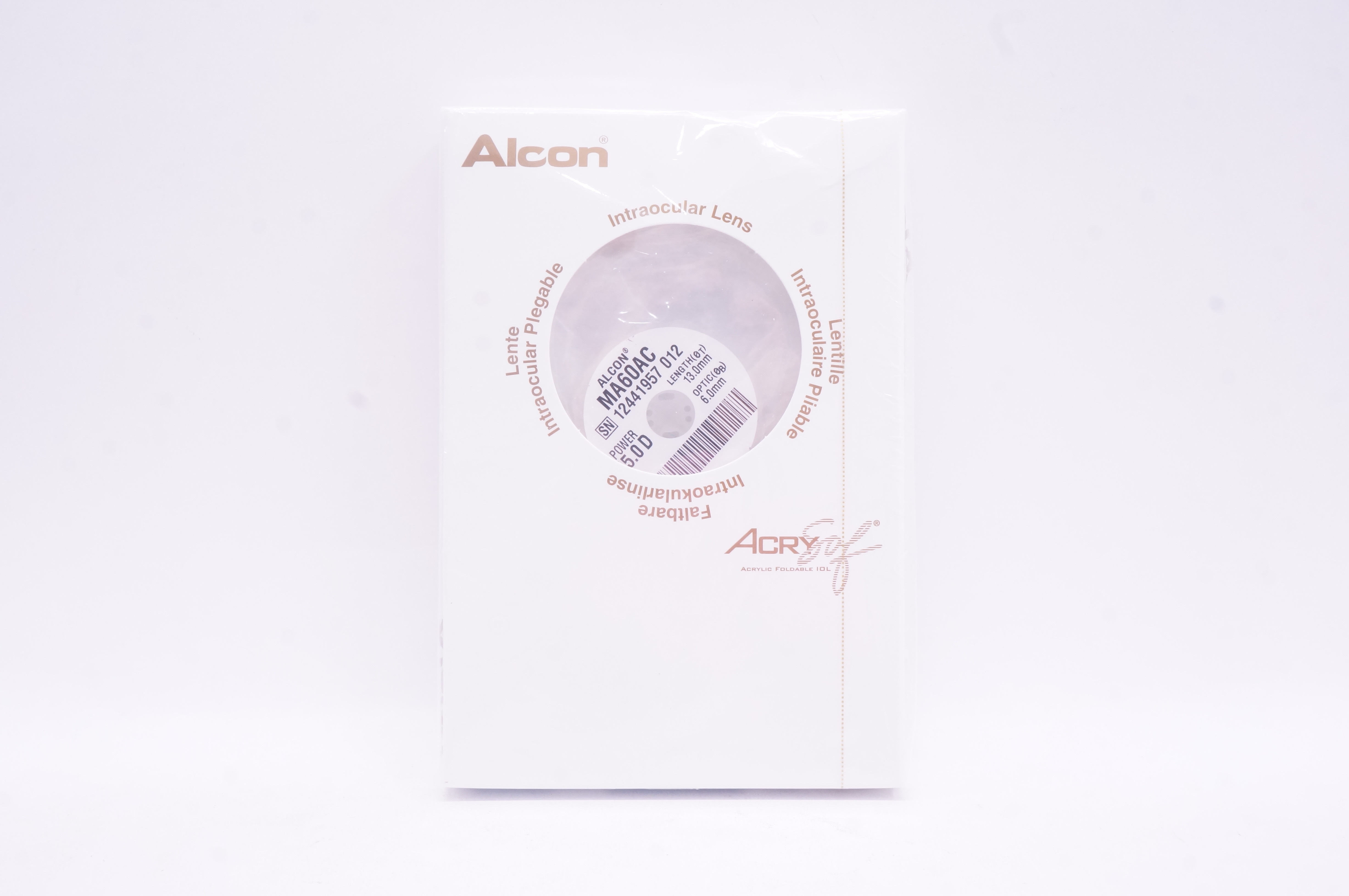 Alcon MA60AC AcrySof Soft Acrylic Multipiece 15.5D, L. 13.0mm, Optic 6.0mm (x)