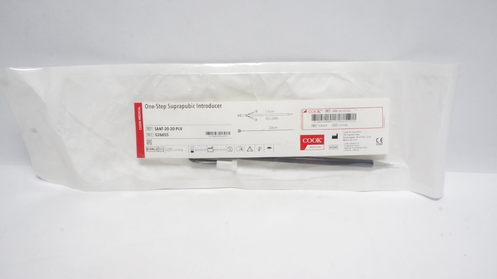Cook Medical G26655 One Step Suprapubic Introducer 20Fr 17cm