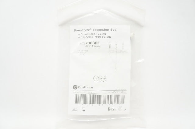 CareFusion 20038E Alaris SmartSite Extension Set Smallbore Tubing 0.3ml x 4.5inch