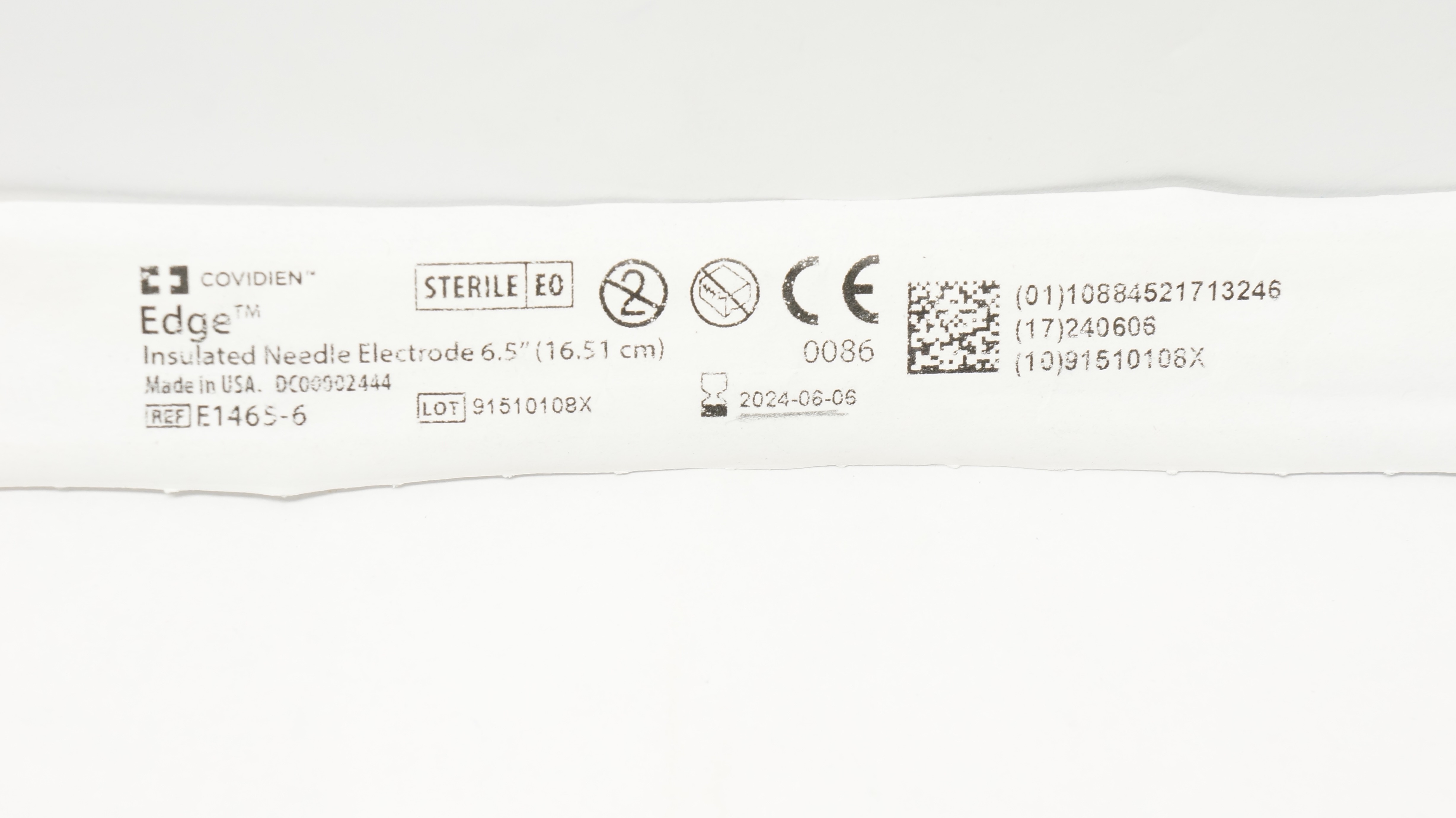 Covidien E1465-6 Edge Insulated Ndle Electrode 6.5 inch (x)