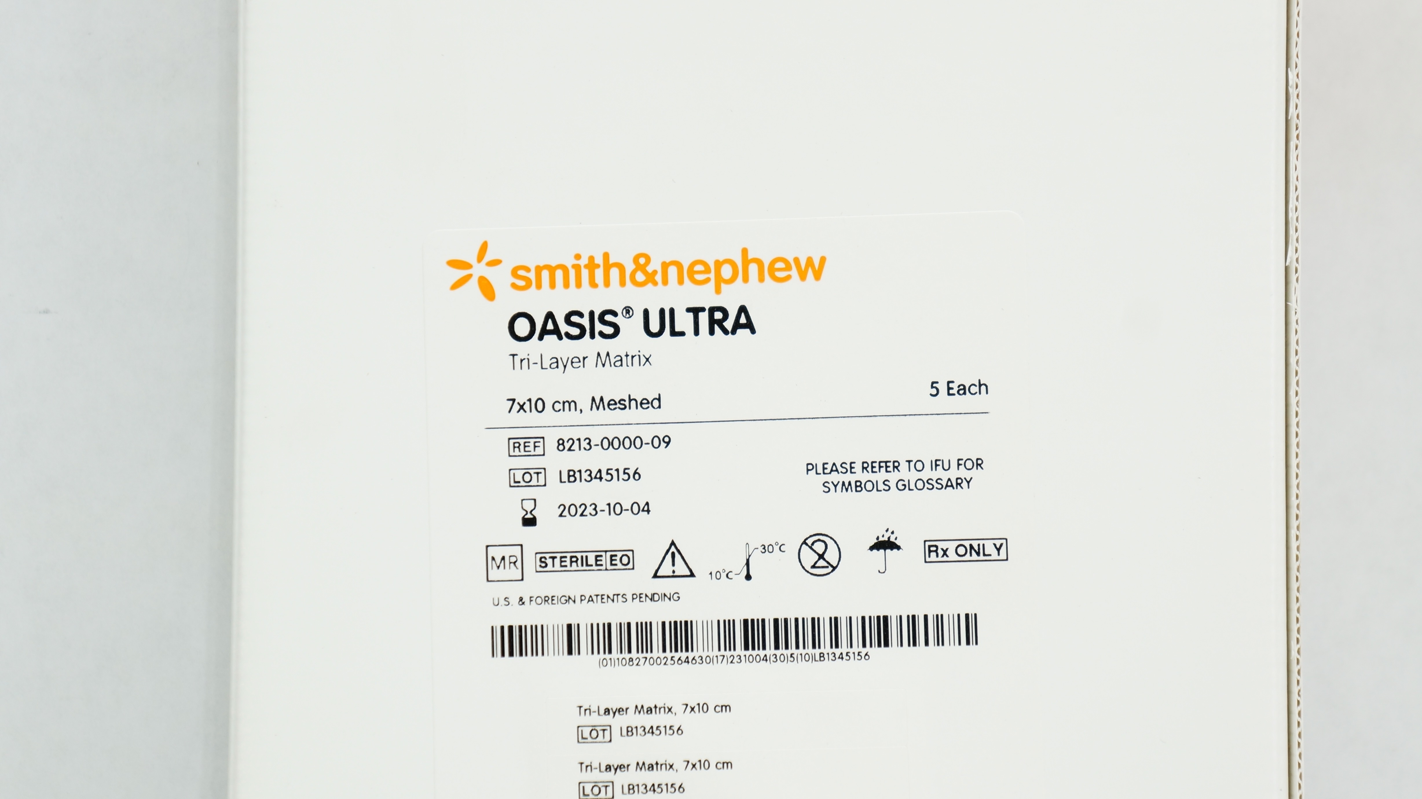Smith&Nephew 8213-0000-09 Oasis Ultra 3Layer Matrix 7x10cm Meshed (x) - Box of 5