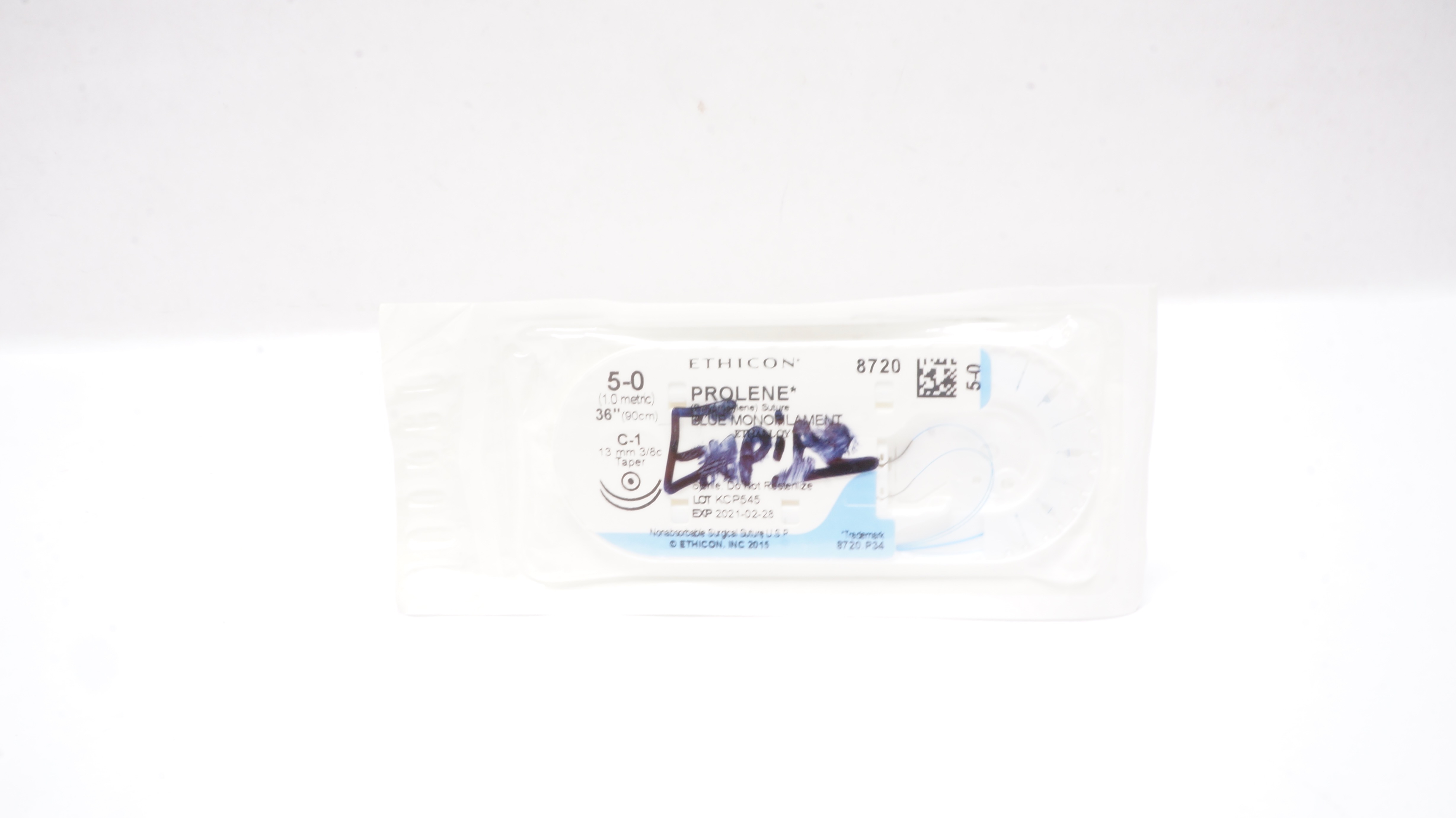 Ethicon 8720 5-0 PROLENE C-1 13mm 3/8c Taperpoint 36inch (x)