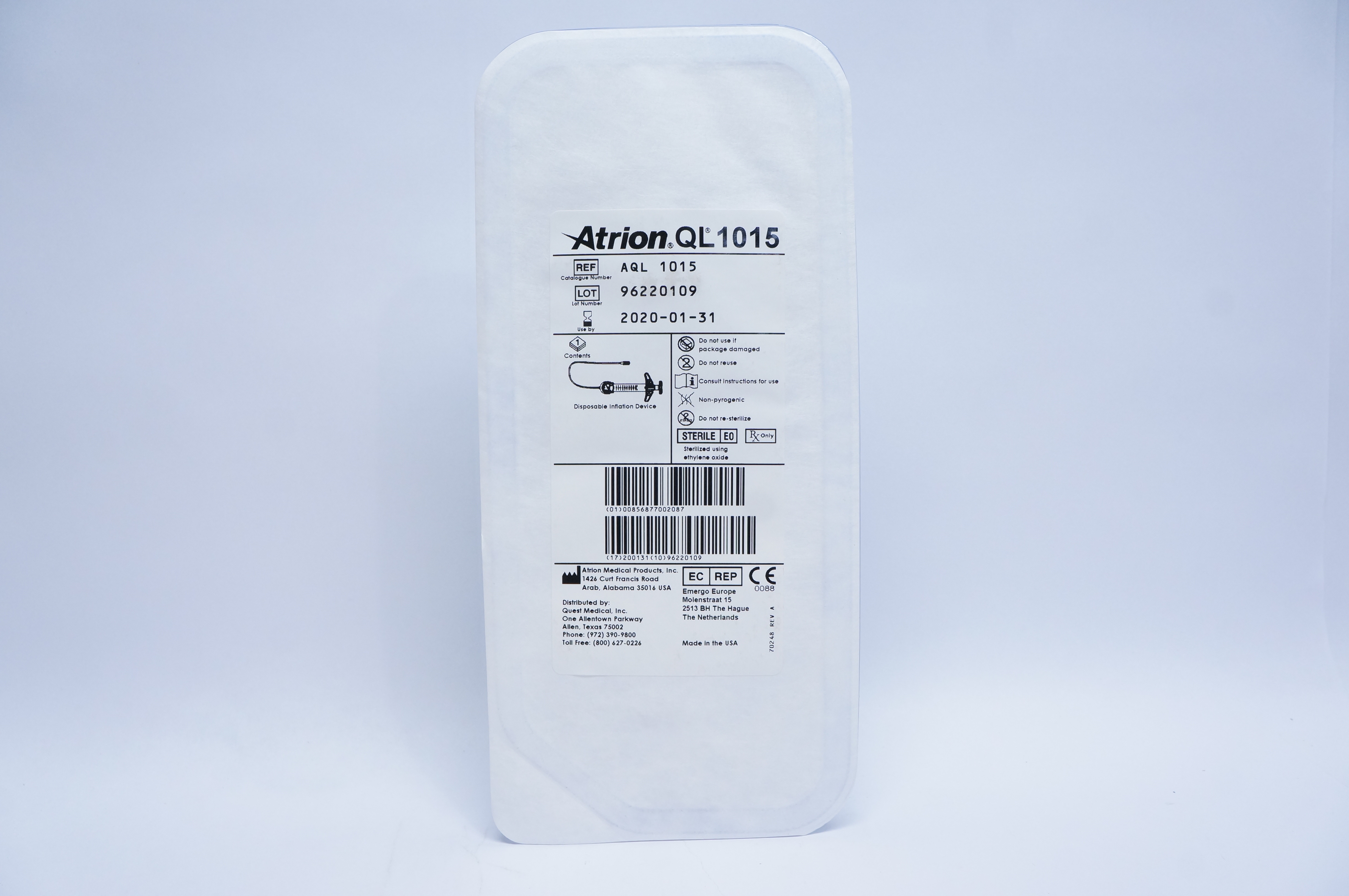Atrion AQL 1015 Disposable Inflation Device (x)