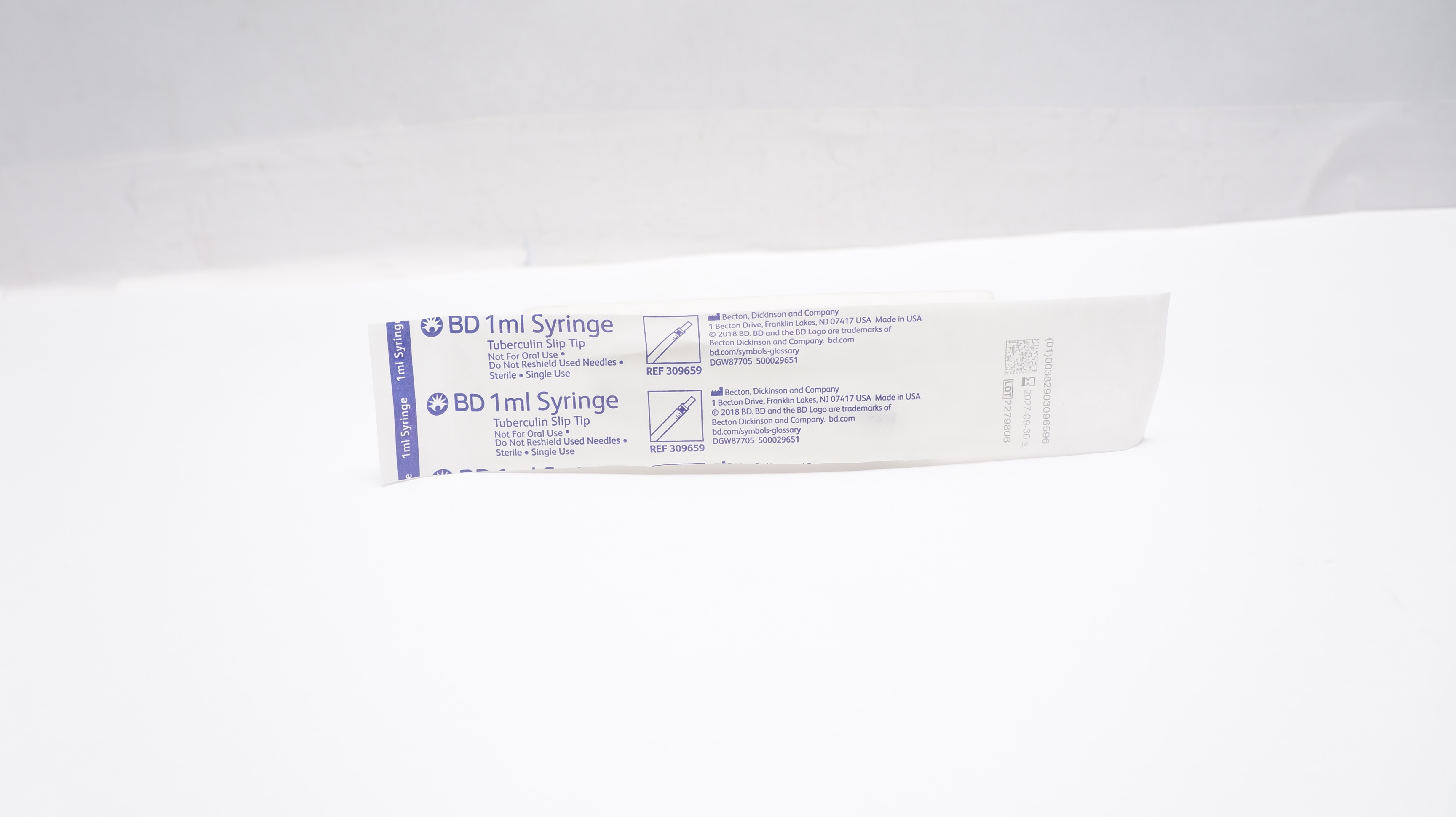 BD 309659 1ml TB Syringe Tuberculin Slip Tip