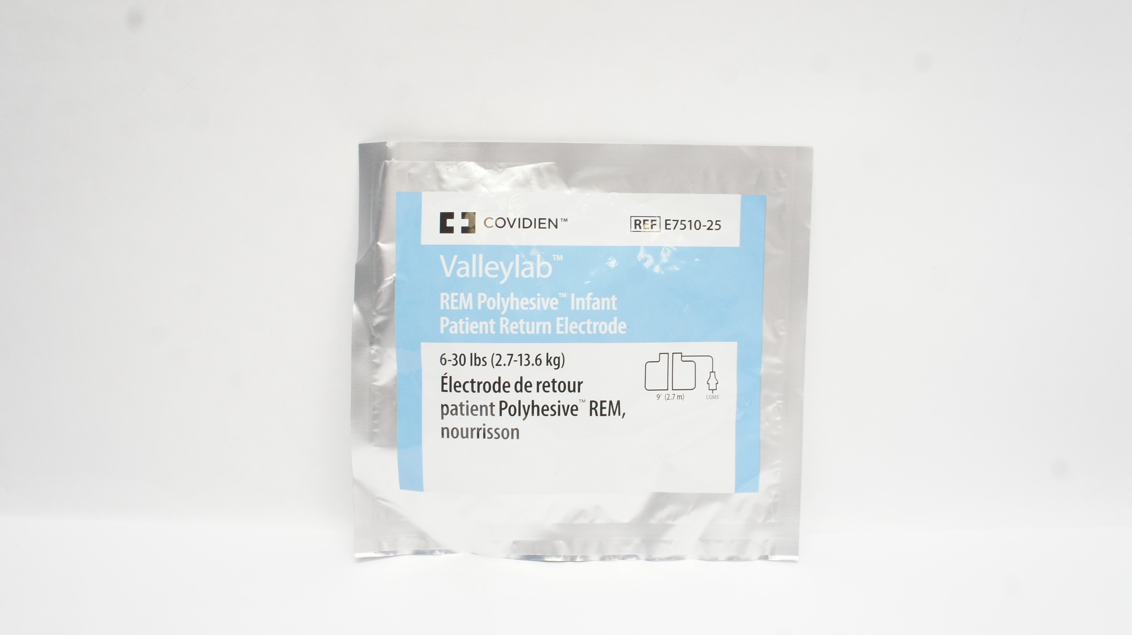 Covidien E7510-25 Valleylab REM Polyhesive Infant Patient Electrode 6-30lbs (x)