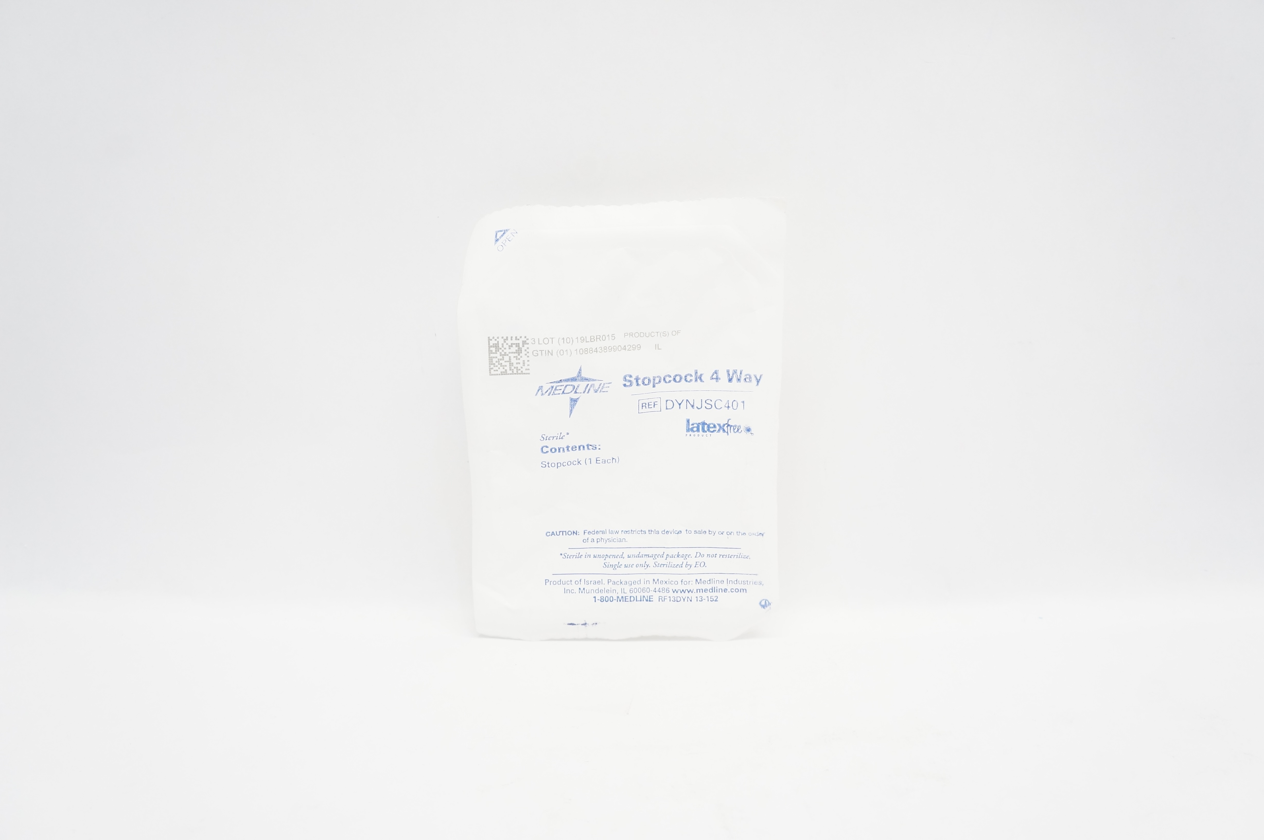 Medline DYNJSC401 Stopcock 4 Way