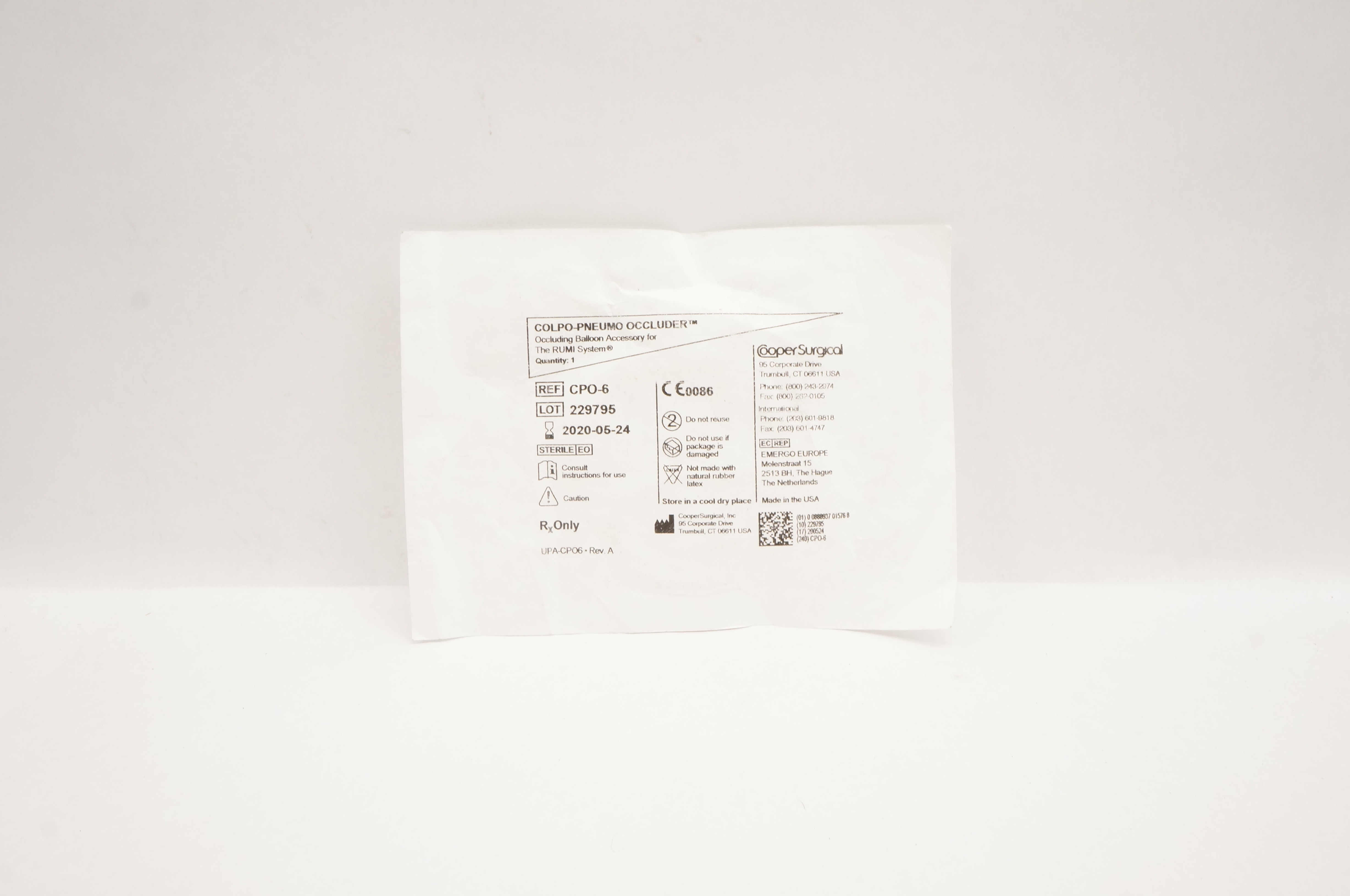 Cooper Surgical CPO-6 Colpo-Pneumo Occluding Balloon Accessory (x)