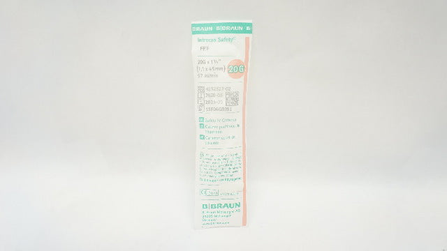 B.Braun 4252527-02 Introcan Safety IV Cath. 20G x 1-3/4inch