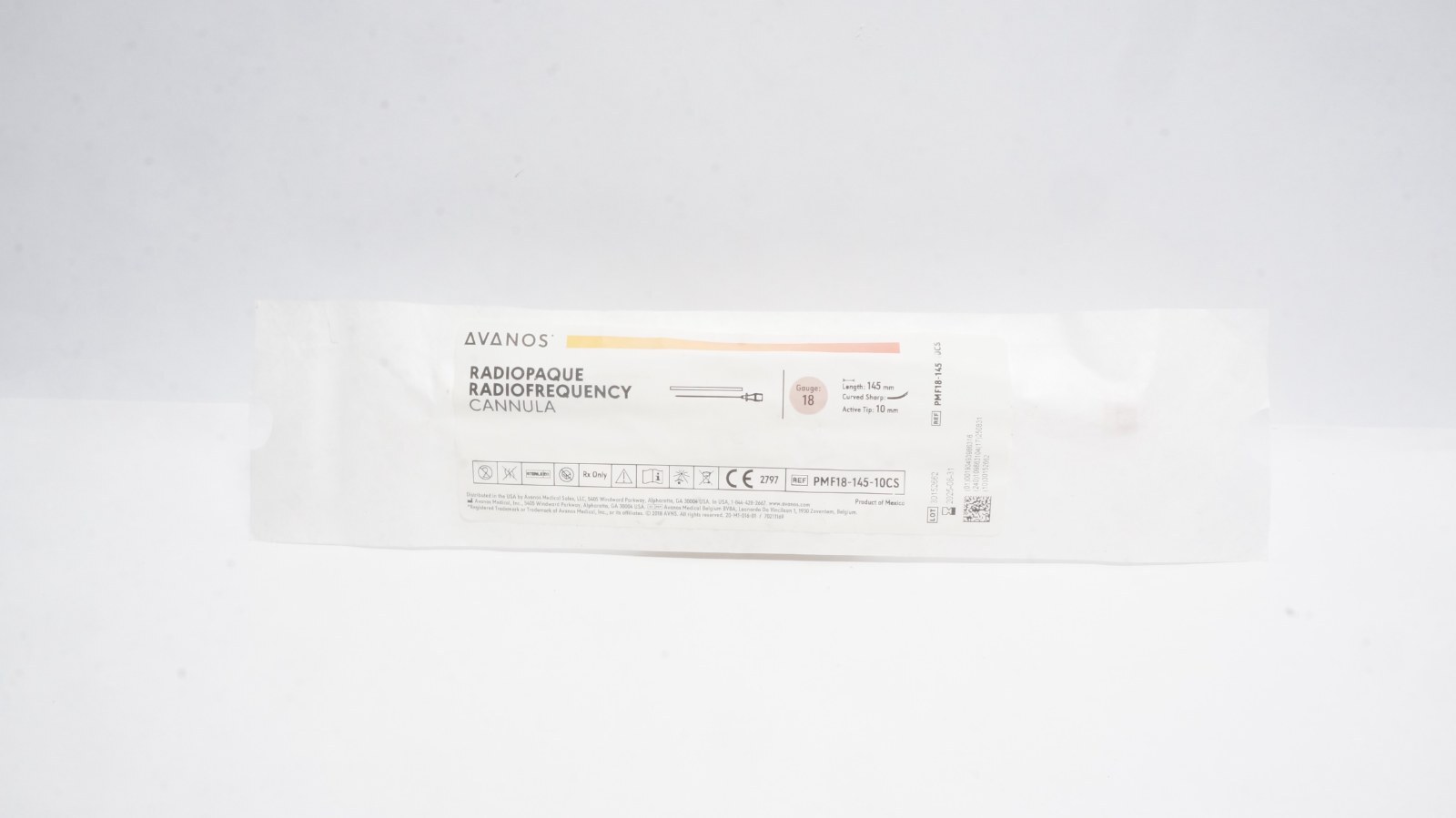 Avanos PMF18-145-10CS Radiopaque RF Cannula 18G 145mm