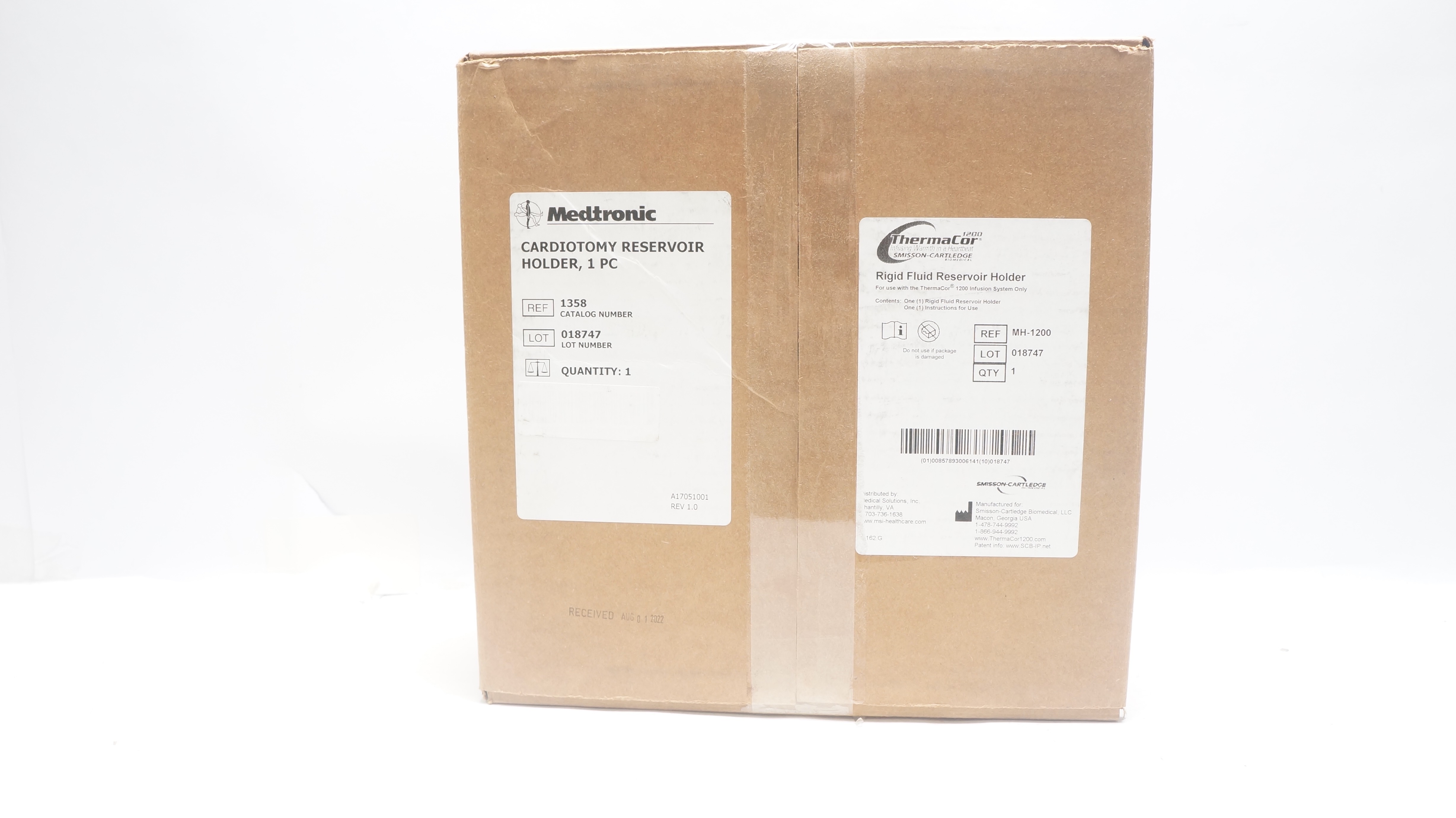 Medtronic 1358 Cardiotomy Reservoir Holder, ThermaCor MH-1200 Rigid Fluid Holder