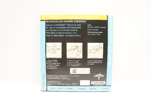 Medline MSC5575 Hydrocolloid Wound Dressing w/Odor Control 15.2x16.5cm - Box of 5