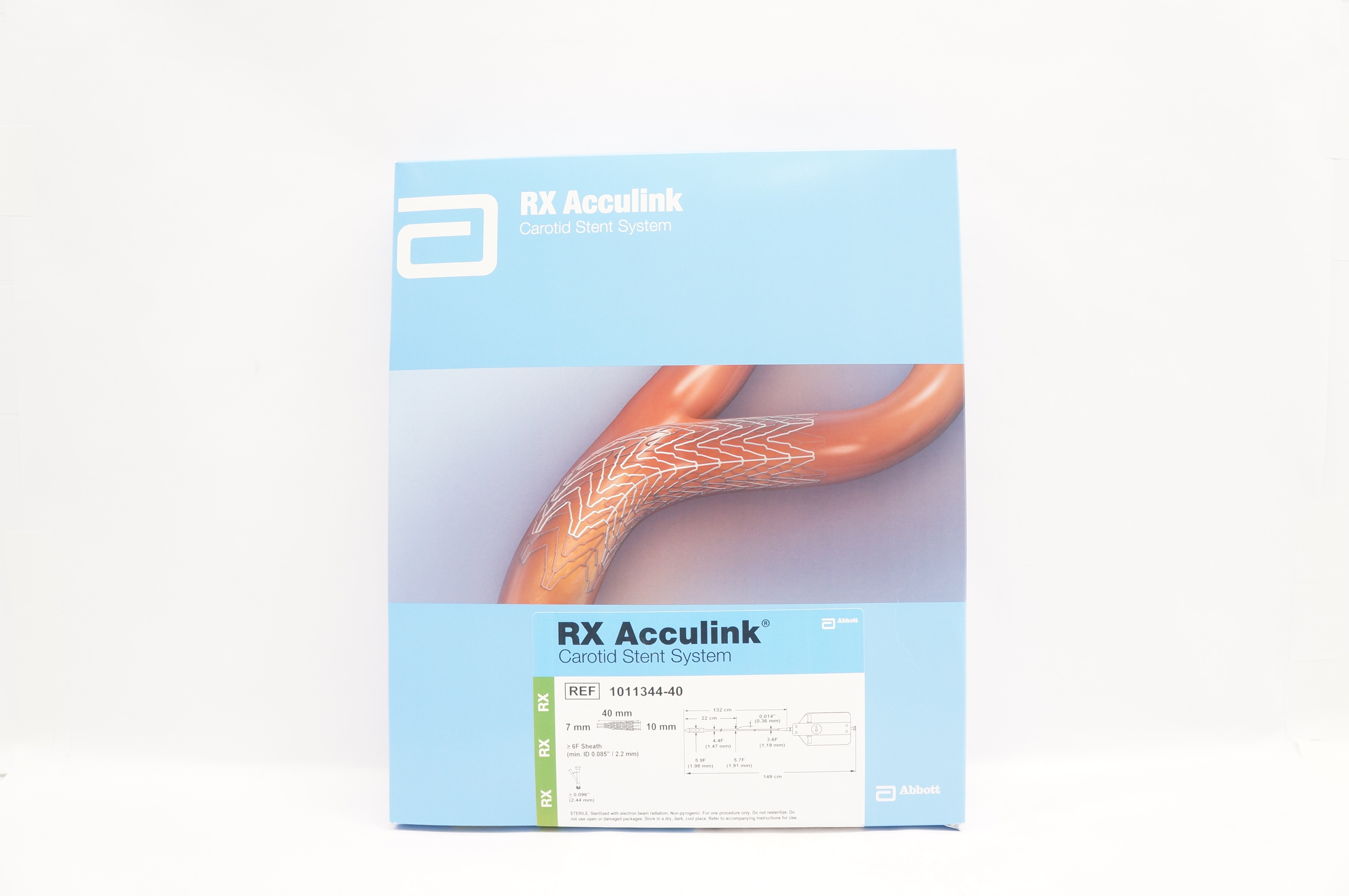 Abbott 1011344-40 RX Acculink Carotid Stnt System 7-10 mm x 40 mm 132 cm (x)