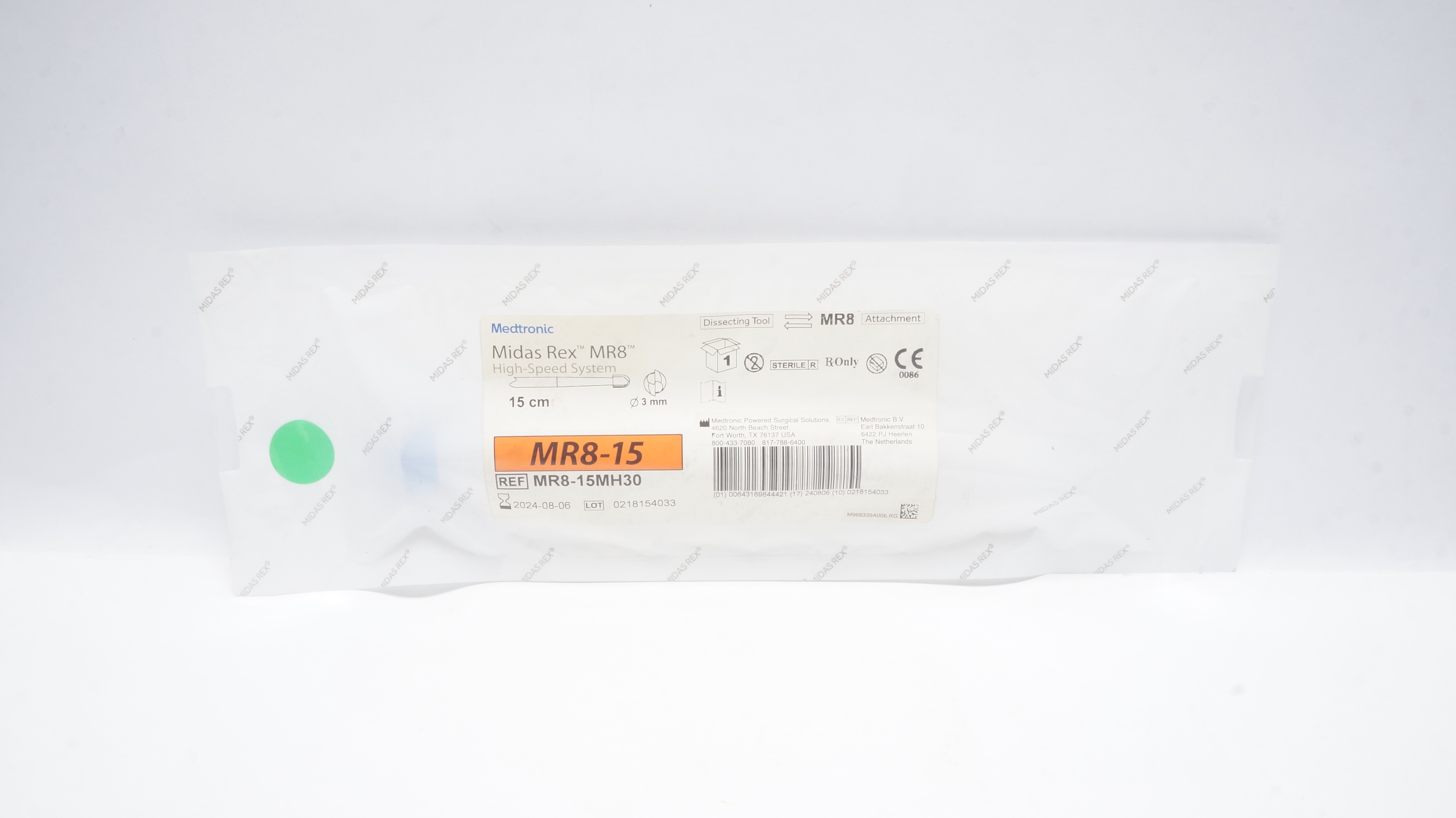 Medtronic MR8-15MH30 Midas Rex Legend, Dissecting Tool 15cm, 3mm (x)