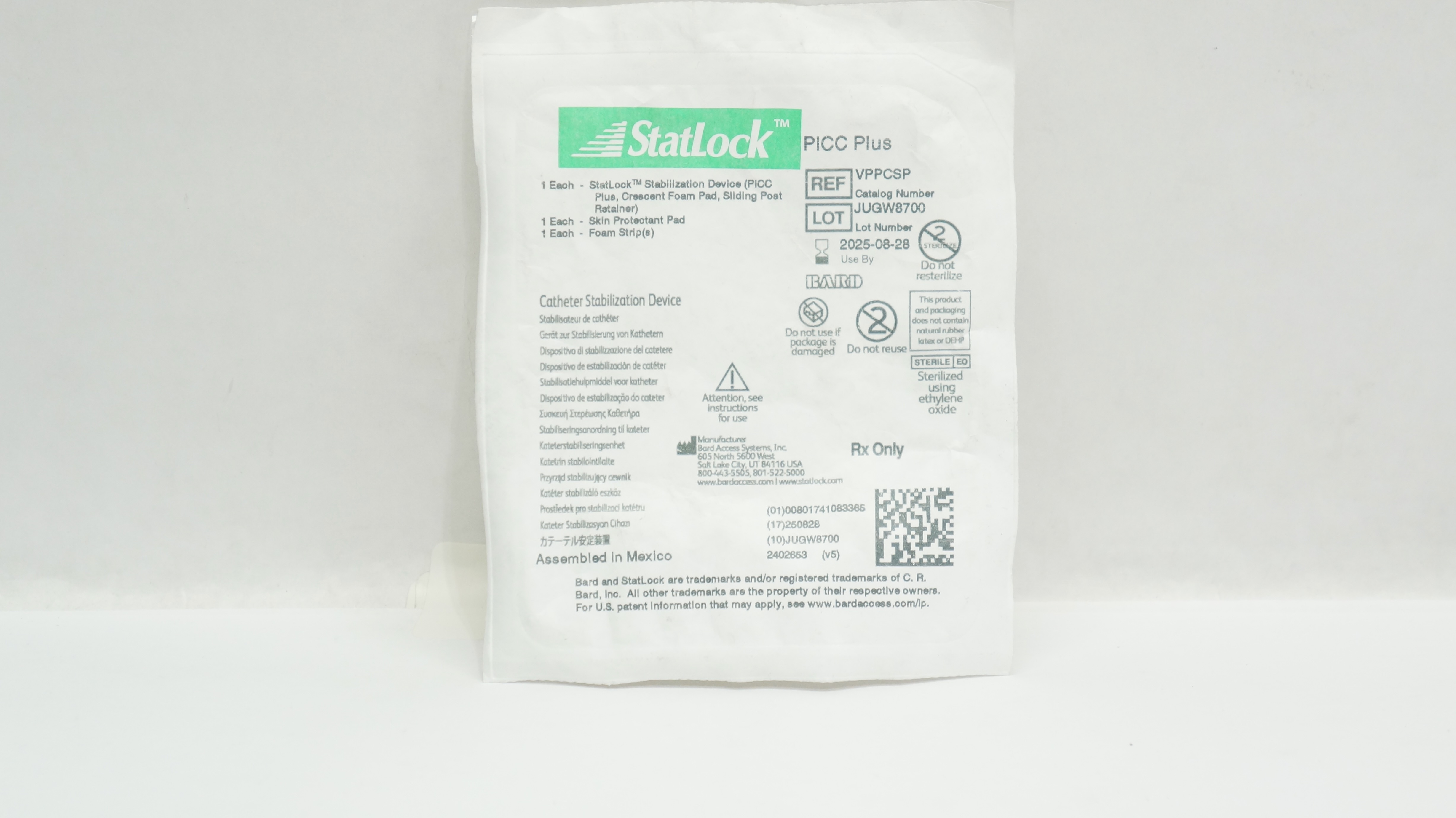 Bard VPPCSP StatLock Cath. Stabilization Device PICC Plus