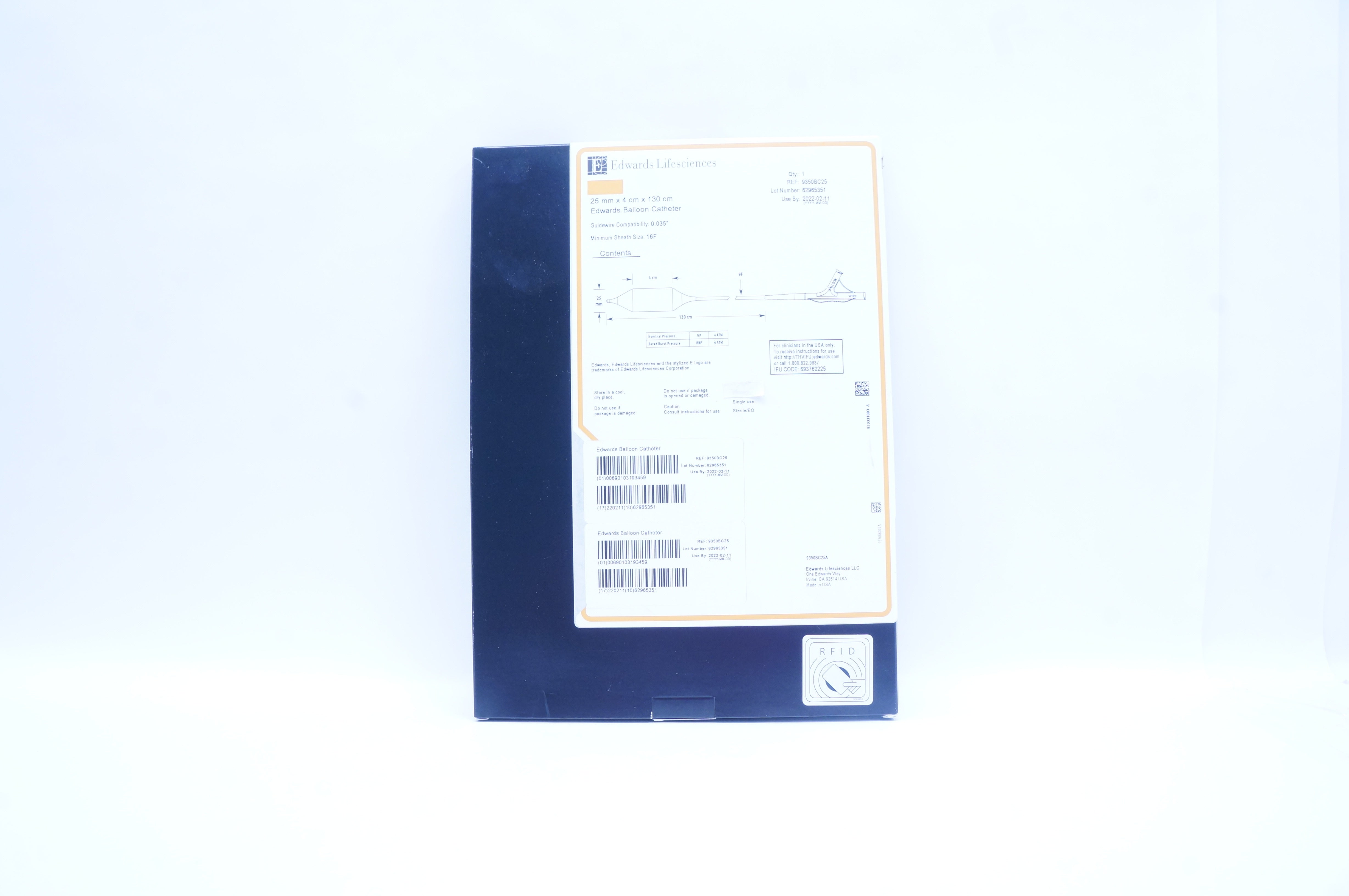 Edwards Lifesciences 9350BC25 Edwards Balloon Cath. 25 mm x 4 cm 130 cm (x)
