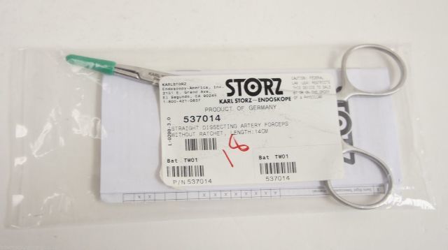 Karl Storz 537014 Straight Dissecting Artery Forceps without Ratchet 14cm