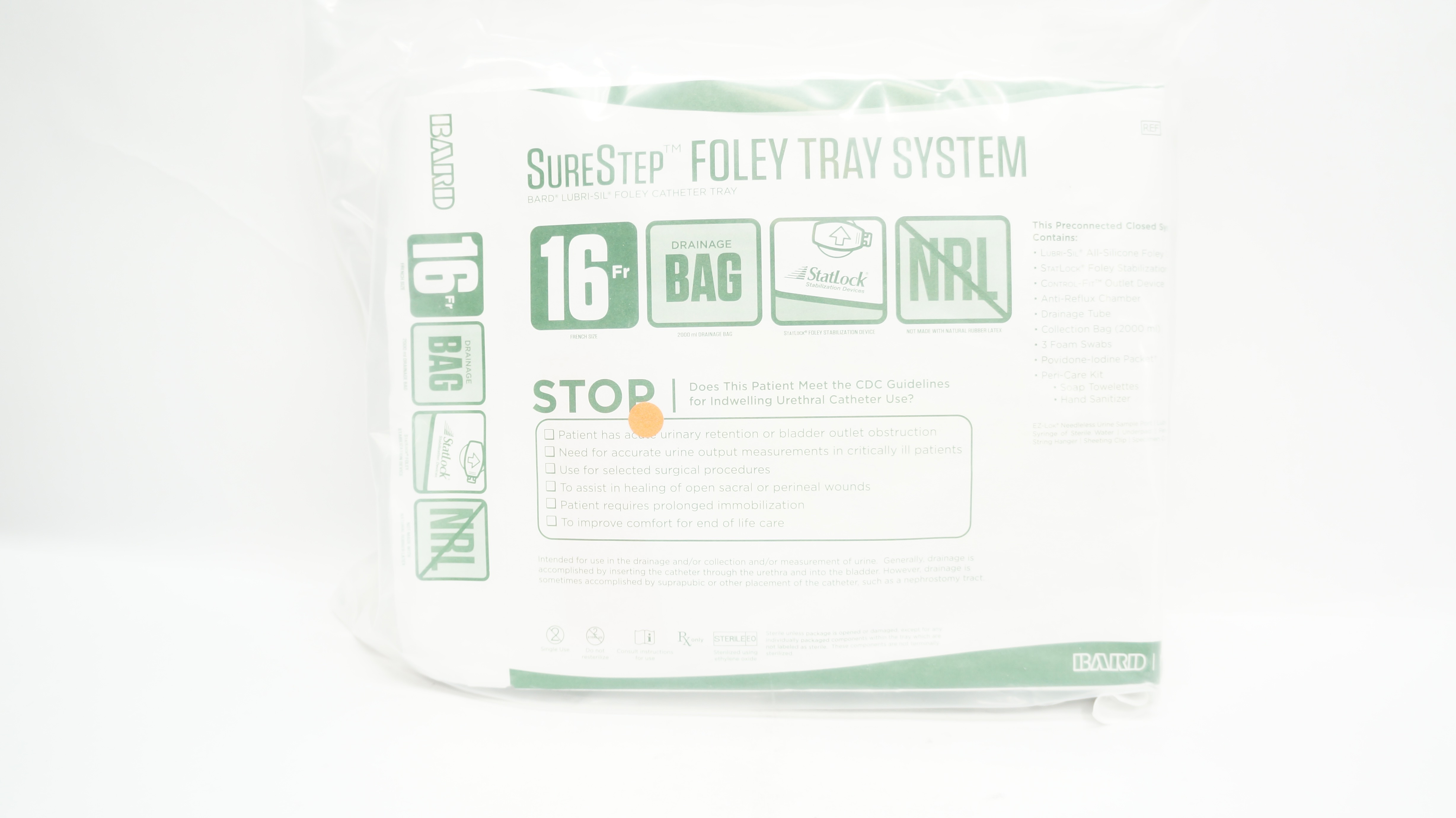 Bard A947316 SureStep Foley Tray System Lubri-Sil Foley Cath. Tray 16Fr (x)