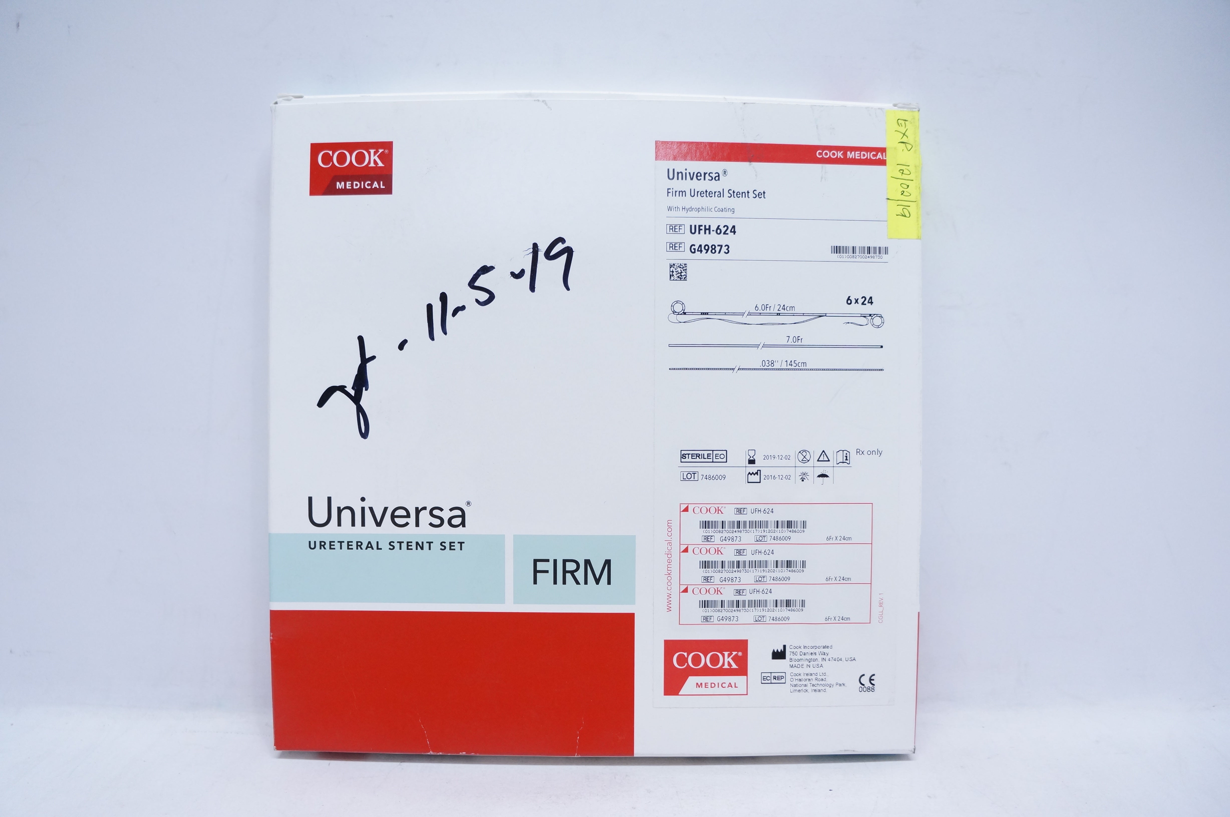 Cook Medical UFH-624 Universa Ureteral Stnt Set 6Fr. x 24cm (x)