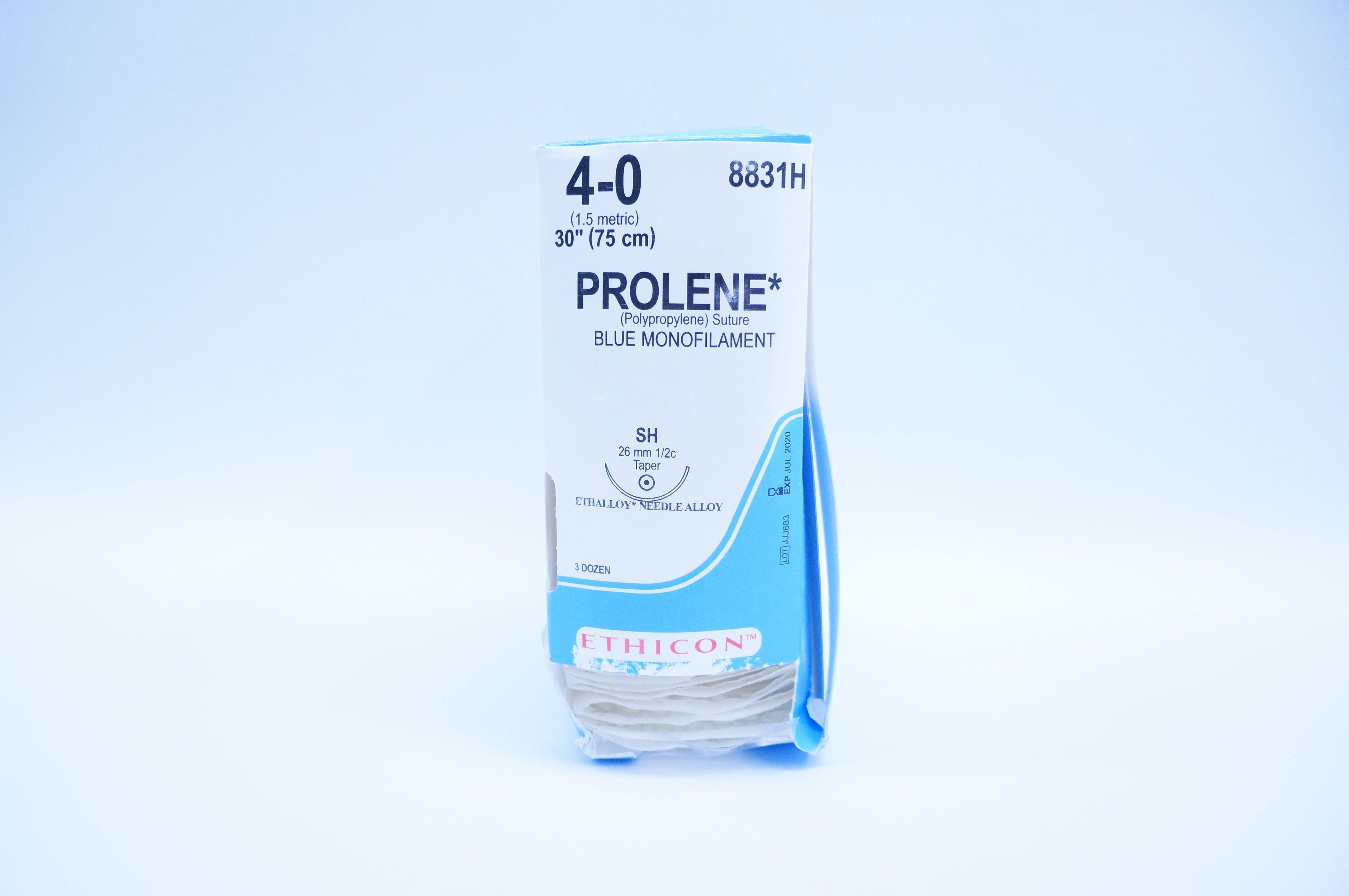 Ethicon 8831H 4-0 PROLENE, SH, 26mm 1/2c Taper, 30inch (x) - Box of 36