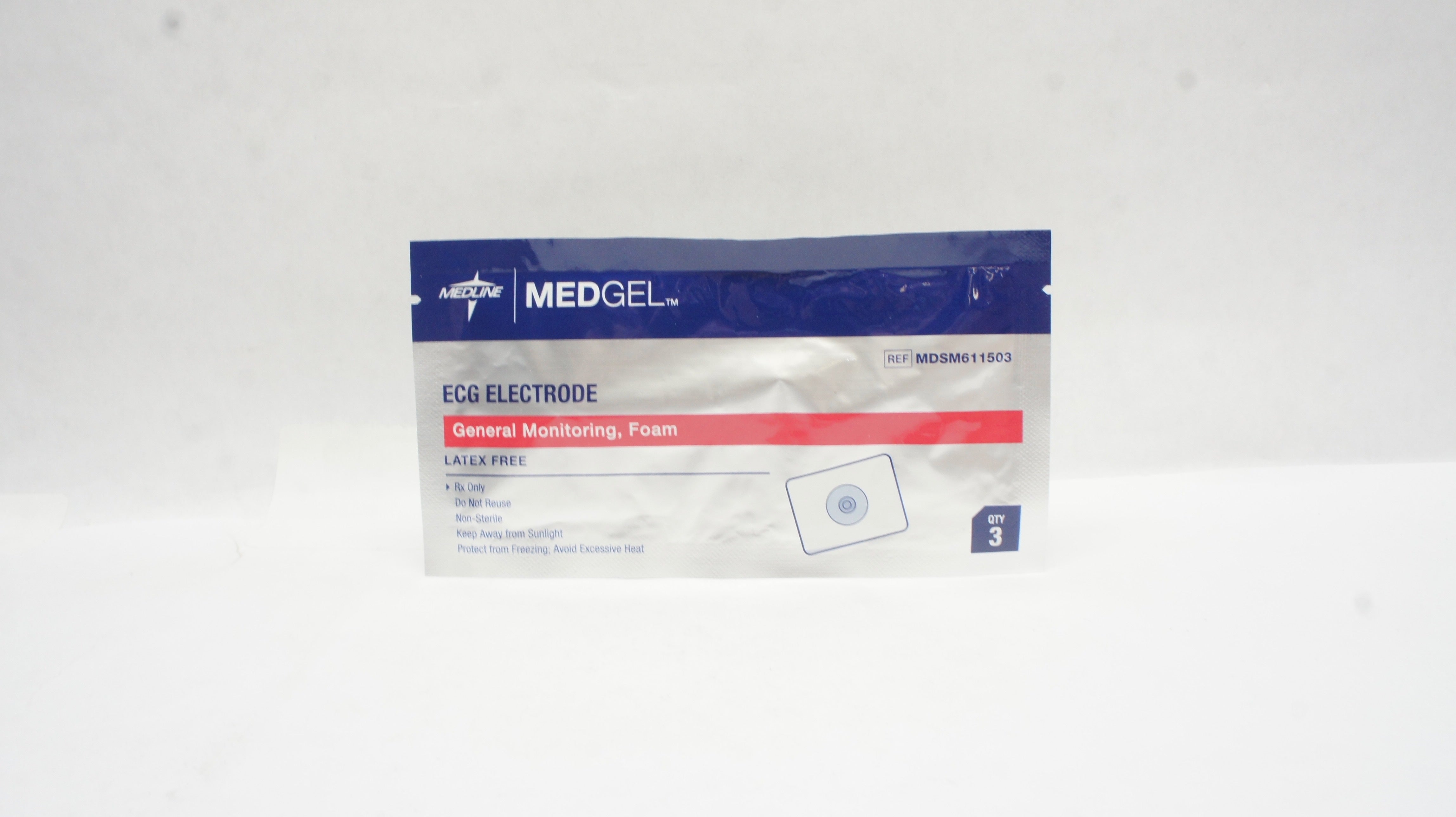 Medline MDSM611503 MedGel ECG Electrode General Monitoring Foam - Pack of 3