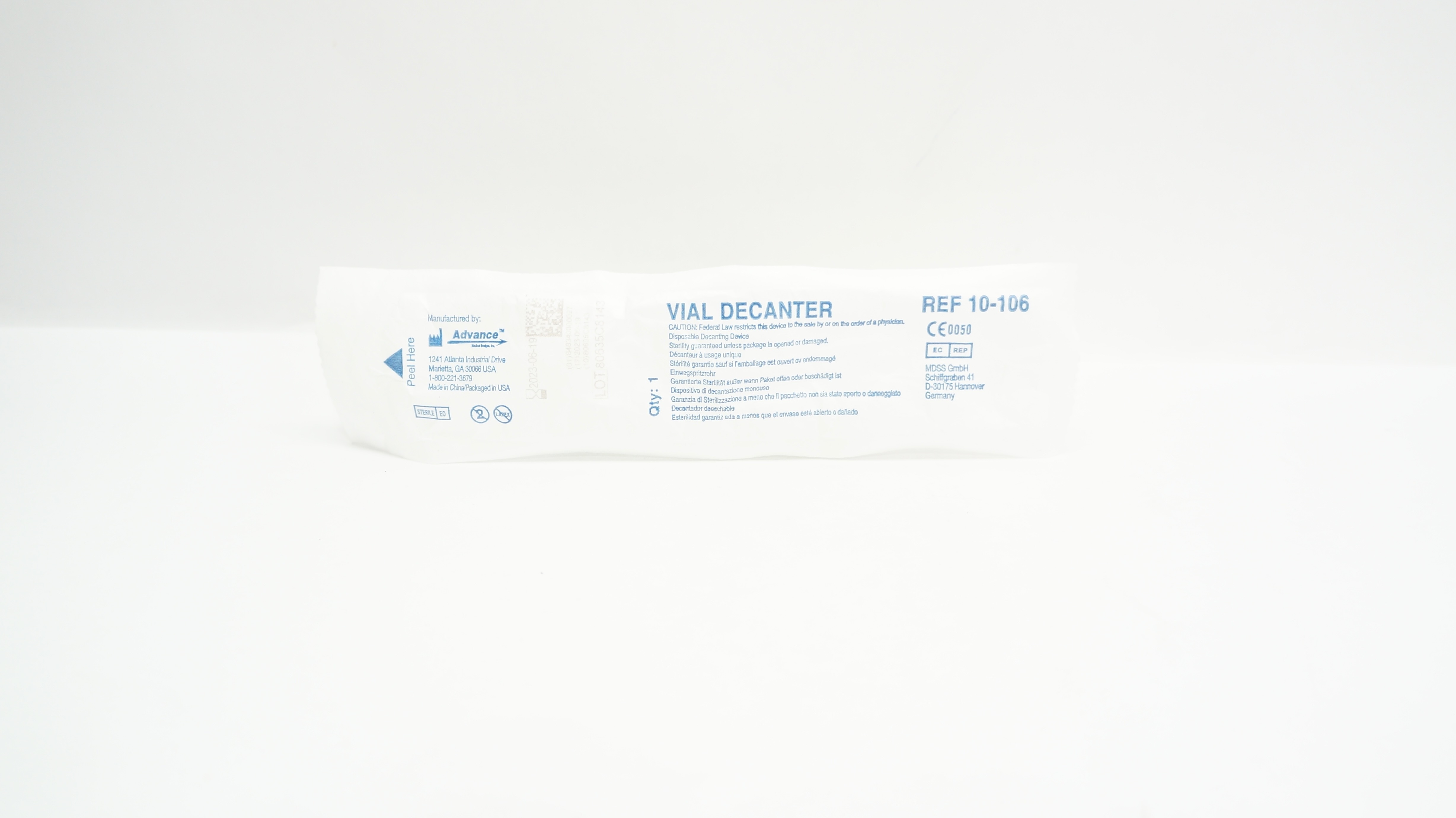 Advance 10-106 Vial Decanter (x)