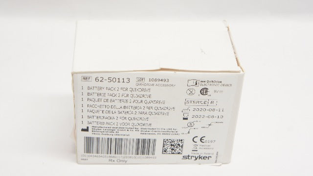 Stryker 62-50113 Bttery Pack 2 For Quikdrive (x)