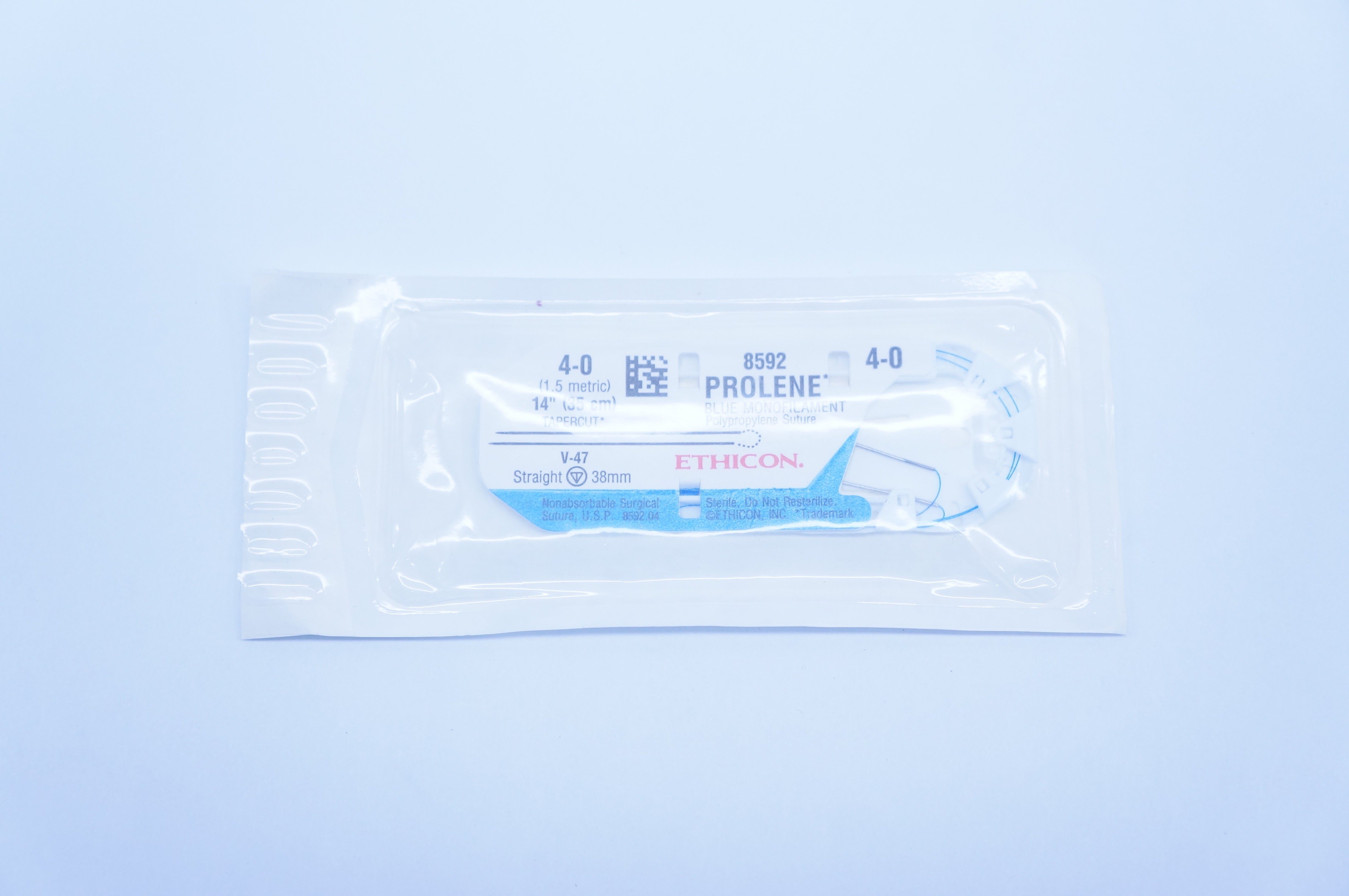 Ethicon 8592 4-0 PROLENE, V-47 Straight 38mm, 14inch (x)