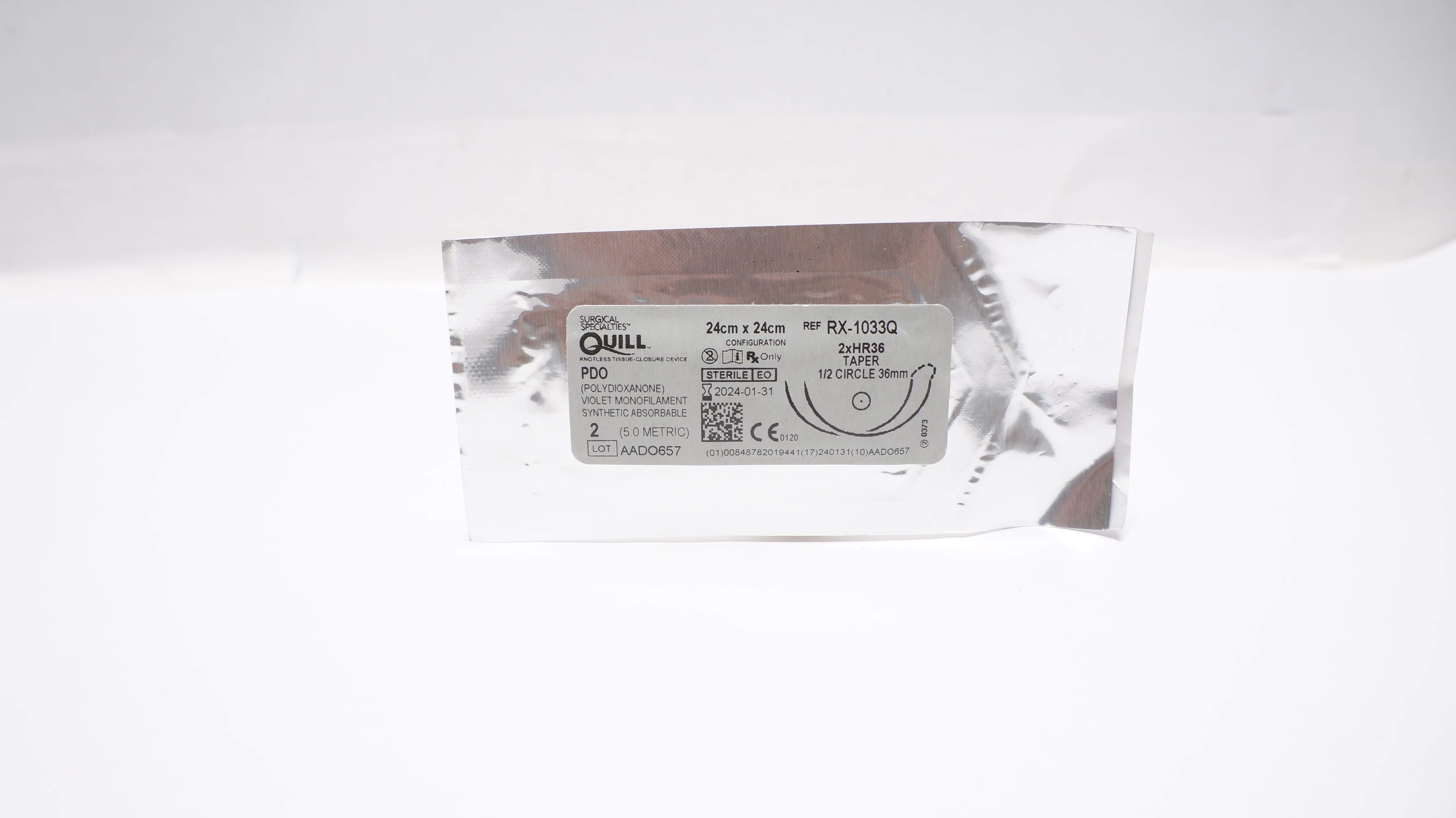 Surgical Specialities RX-1033Q Quill Knotless Tissue-Closure Device 24cmx24cm(x)