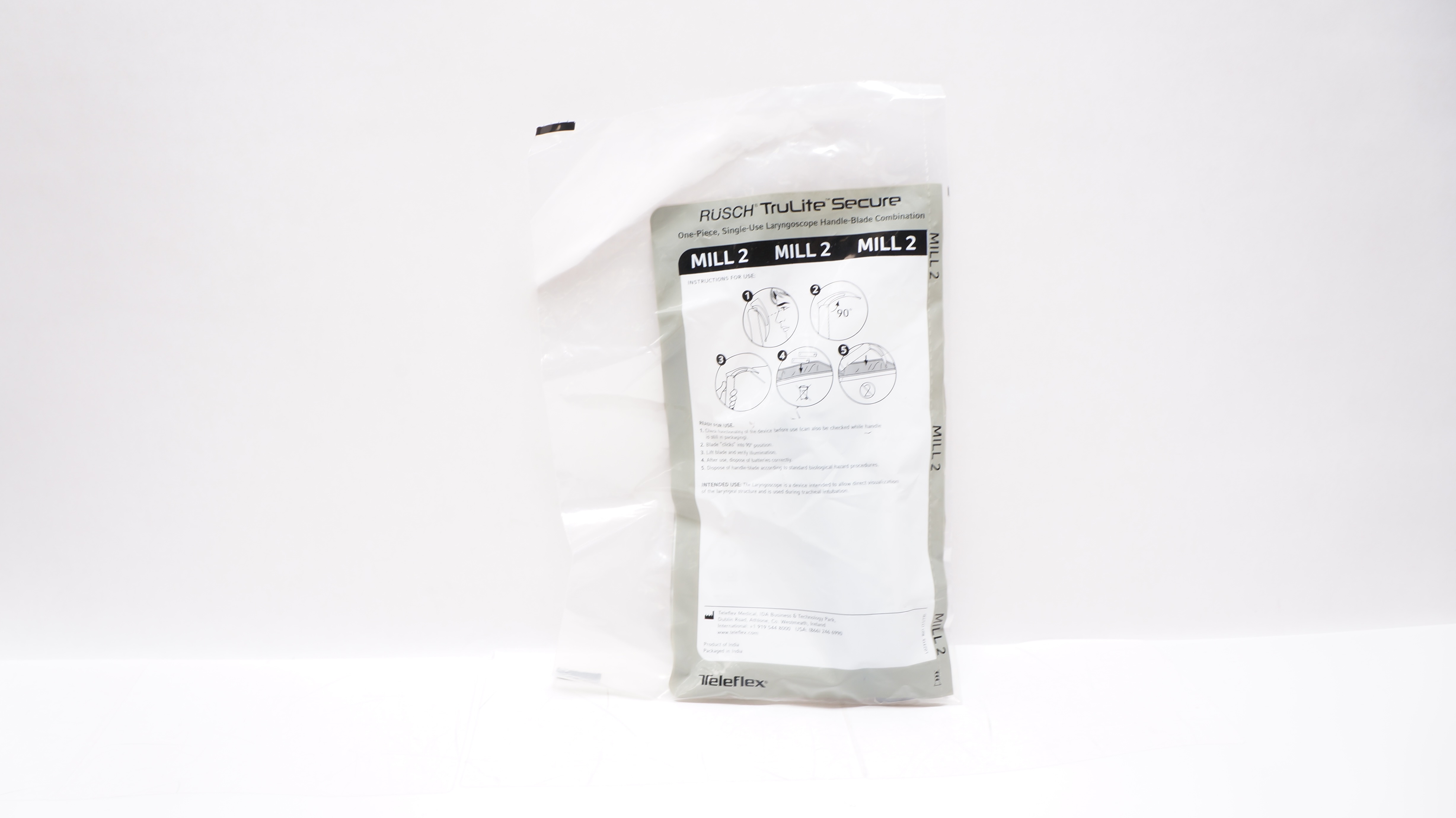 Teleflex 004670002 Rusch Secure Laryngoscope Handle-Blade Combination MILL 2