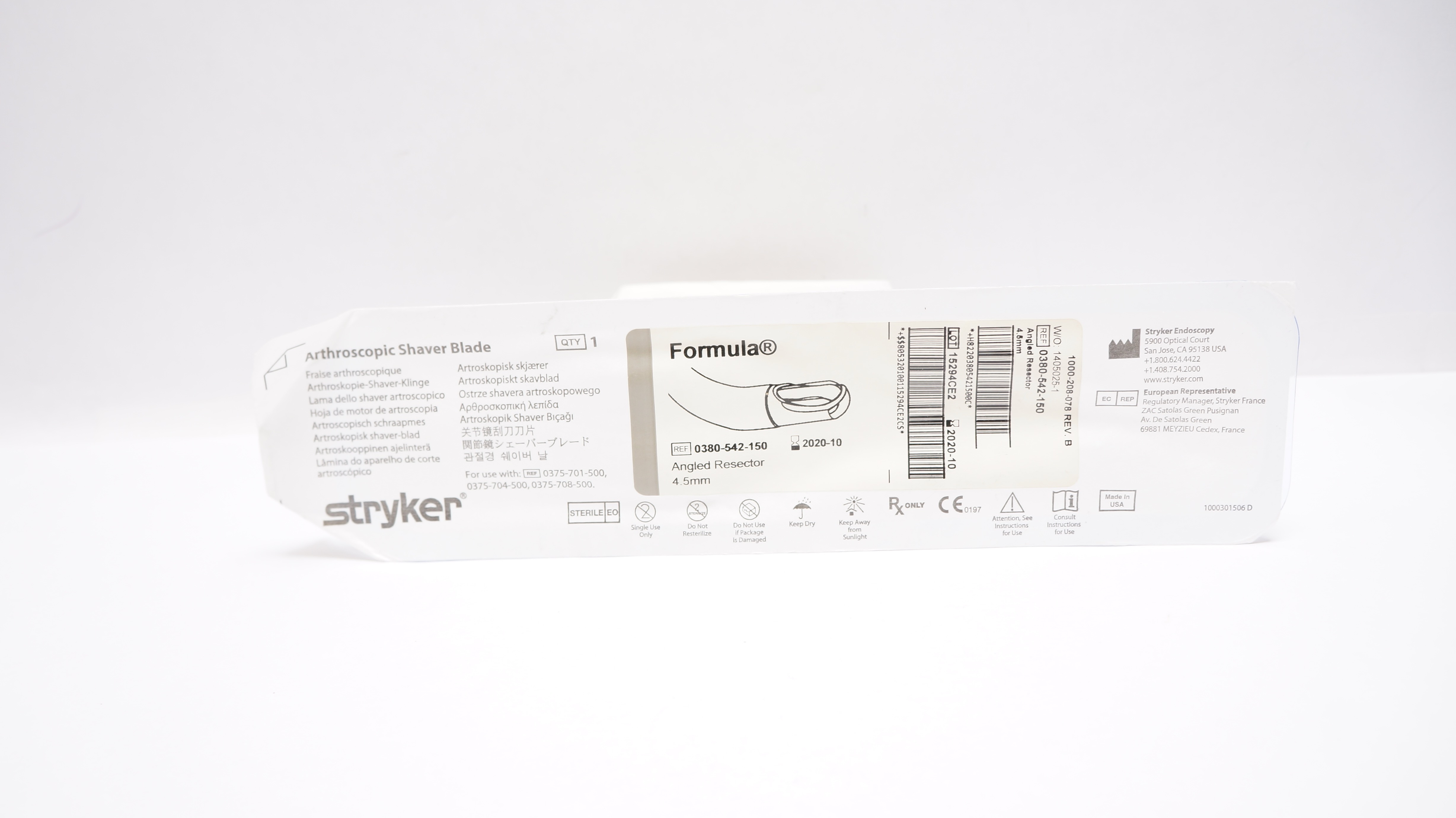 Stryker 0380-542-150 Formula Angled Resector 4.5mm (x)