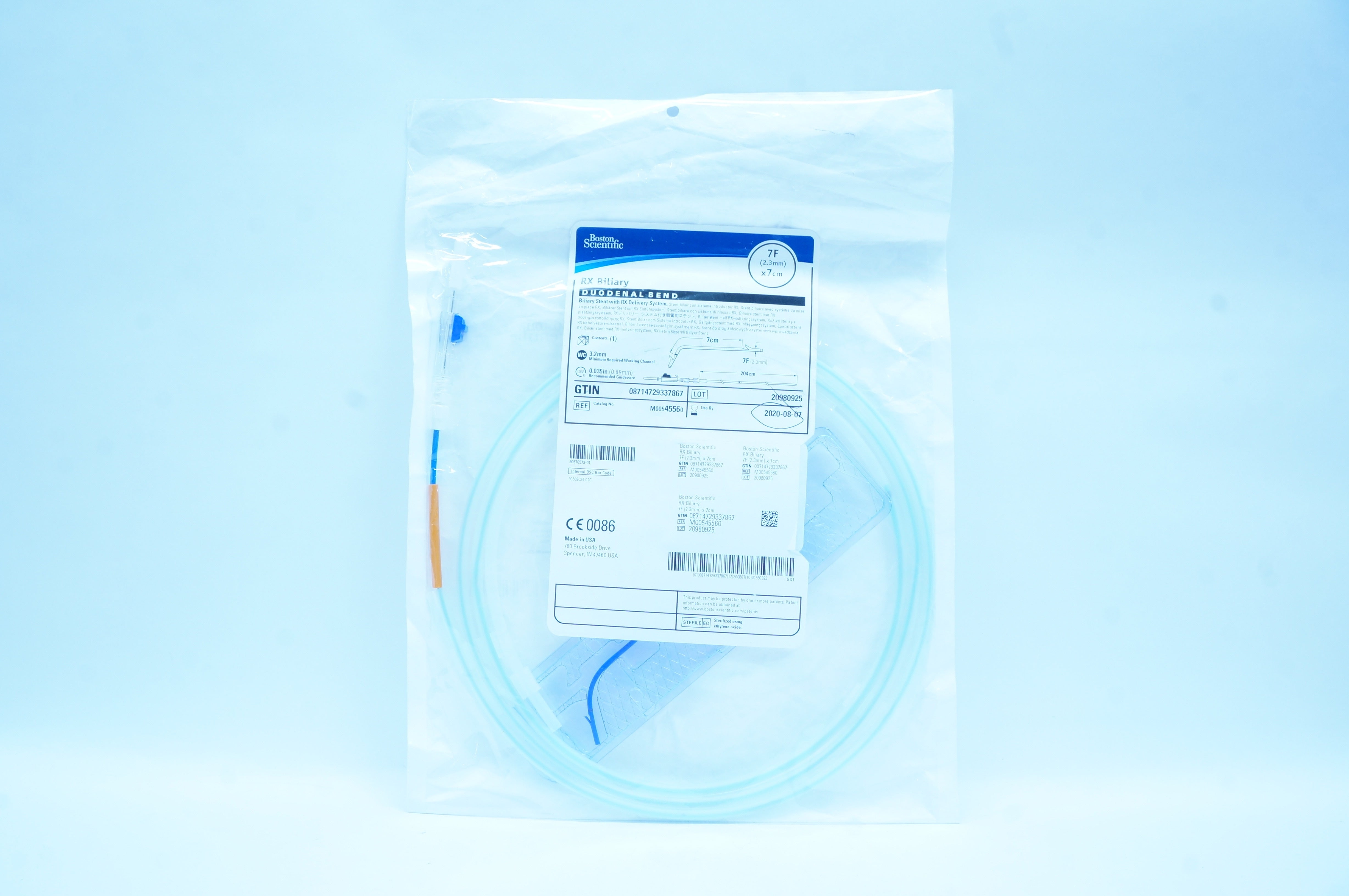 Boston Scientific 4556 Duodenal Bend Biliary Stnt, RX Delivery 7F x 7cm (x)