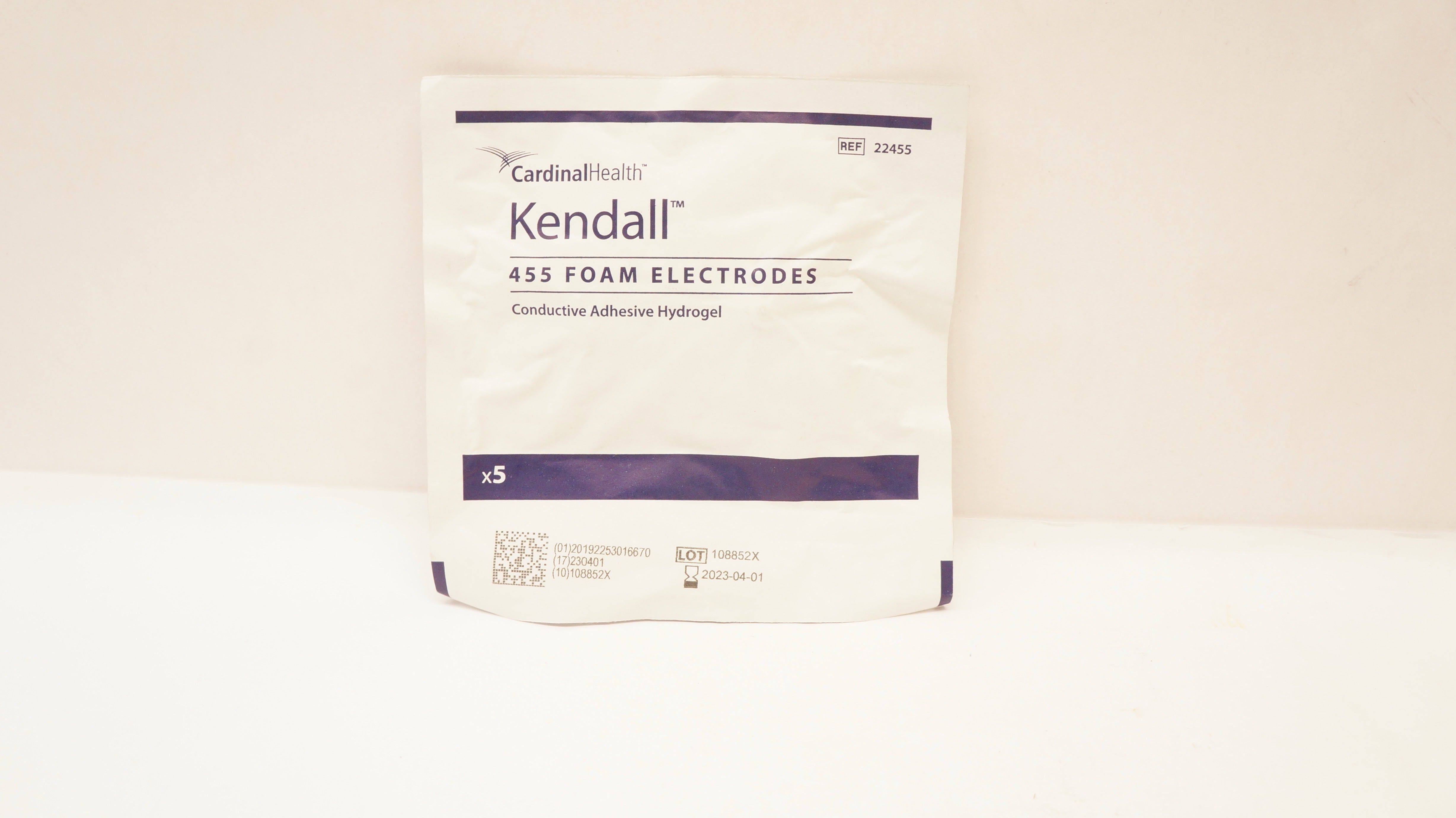 Cardinal Health 22455 Kendall 455 Foam Electrodes - Pack of 5
