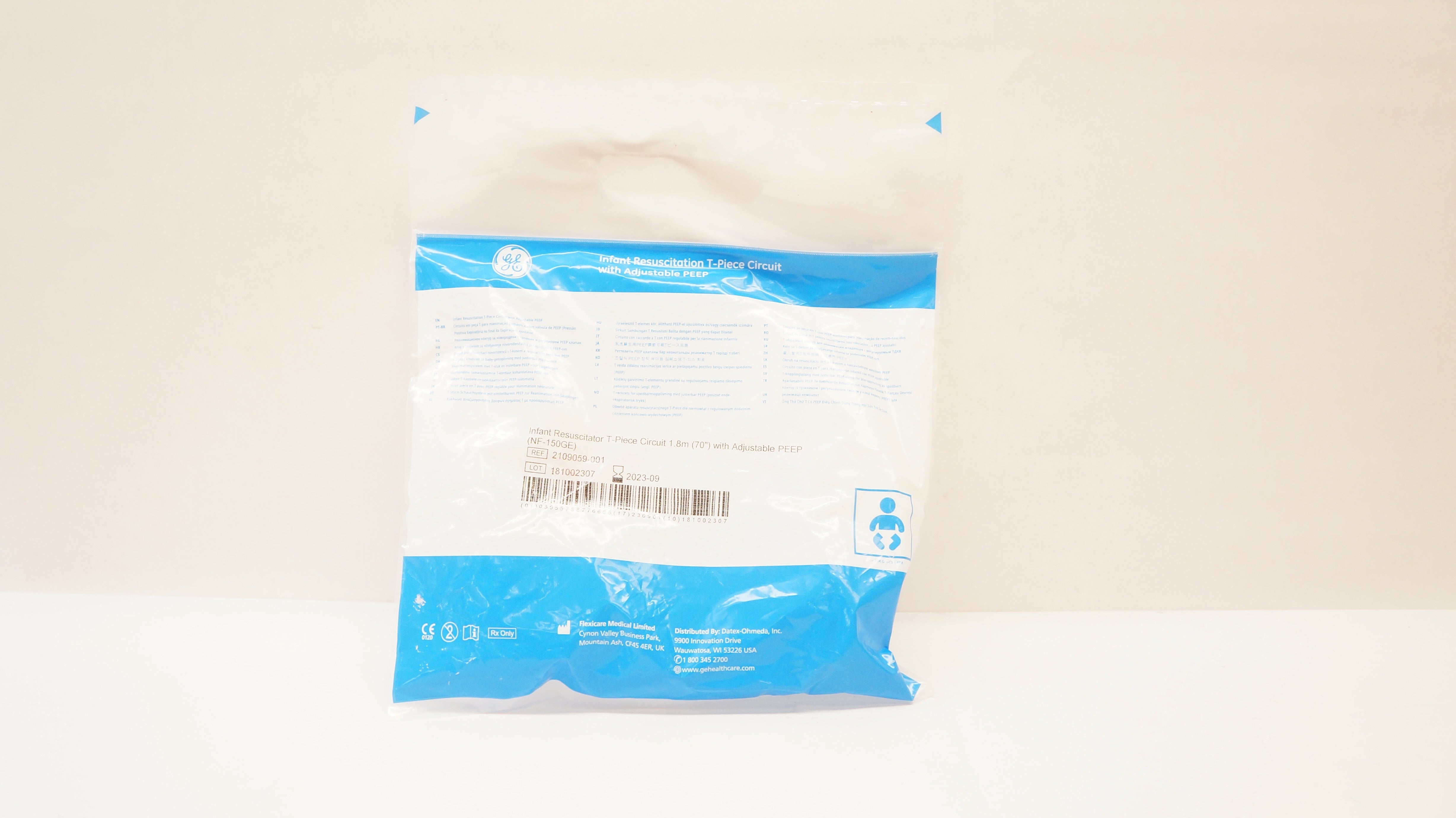 GE 2109059-001 Infant Resuscitation T-Piece Circuit 70inch w/Adjustable PEEP