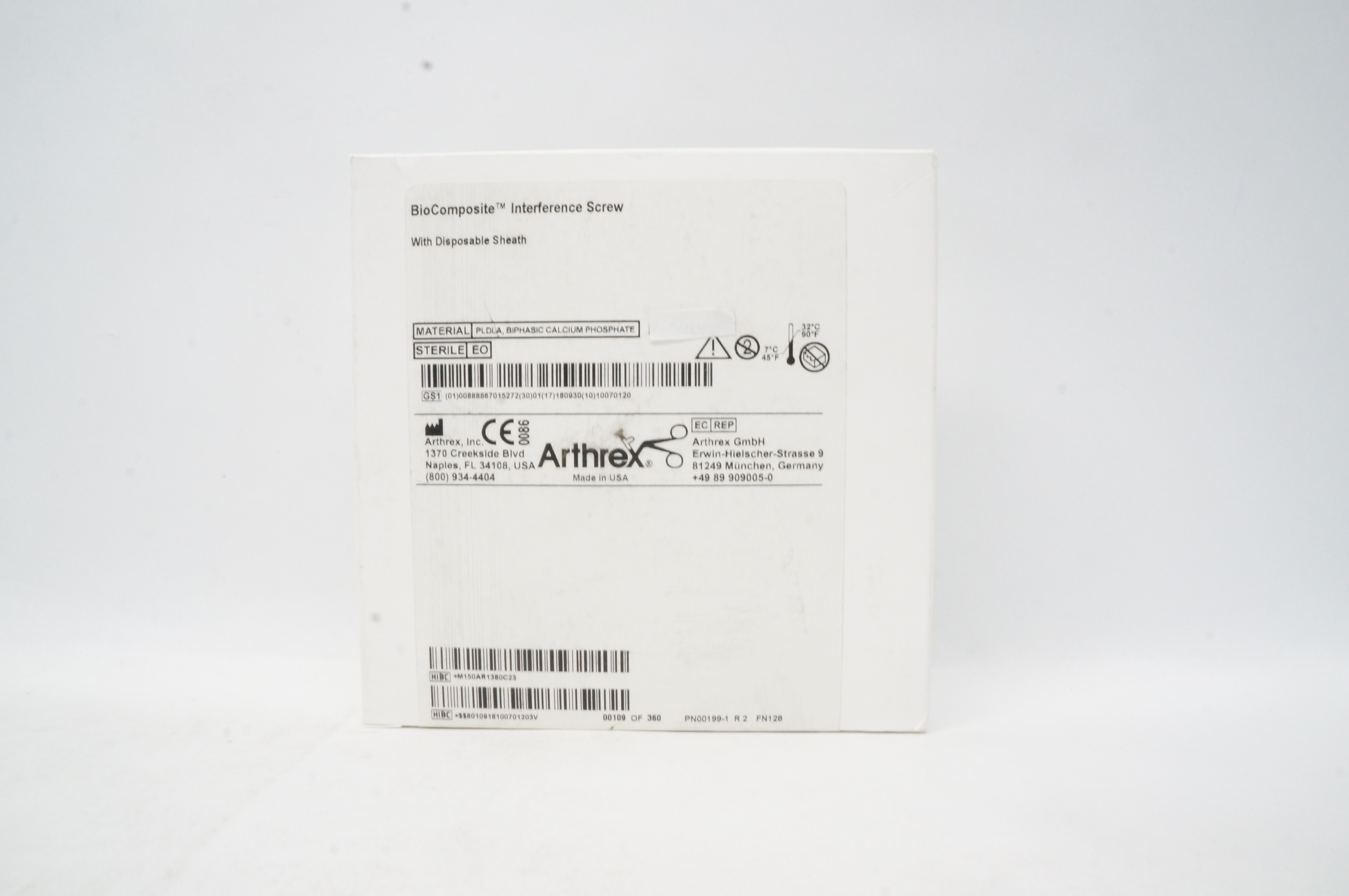 Arthrex AR-1380C BioComposite Interference Screw 8 x 23mm (x)