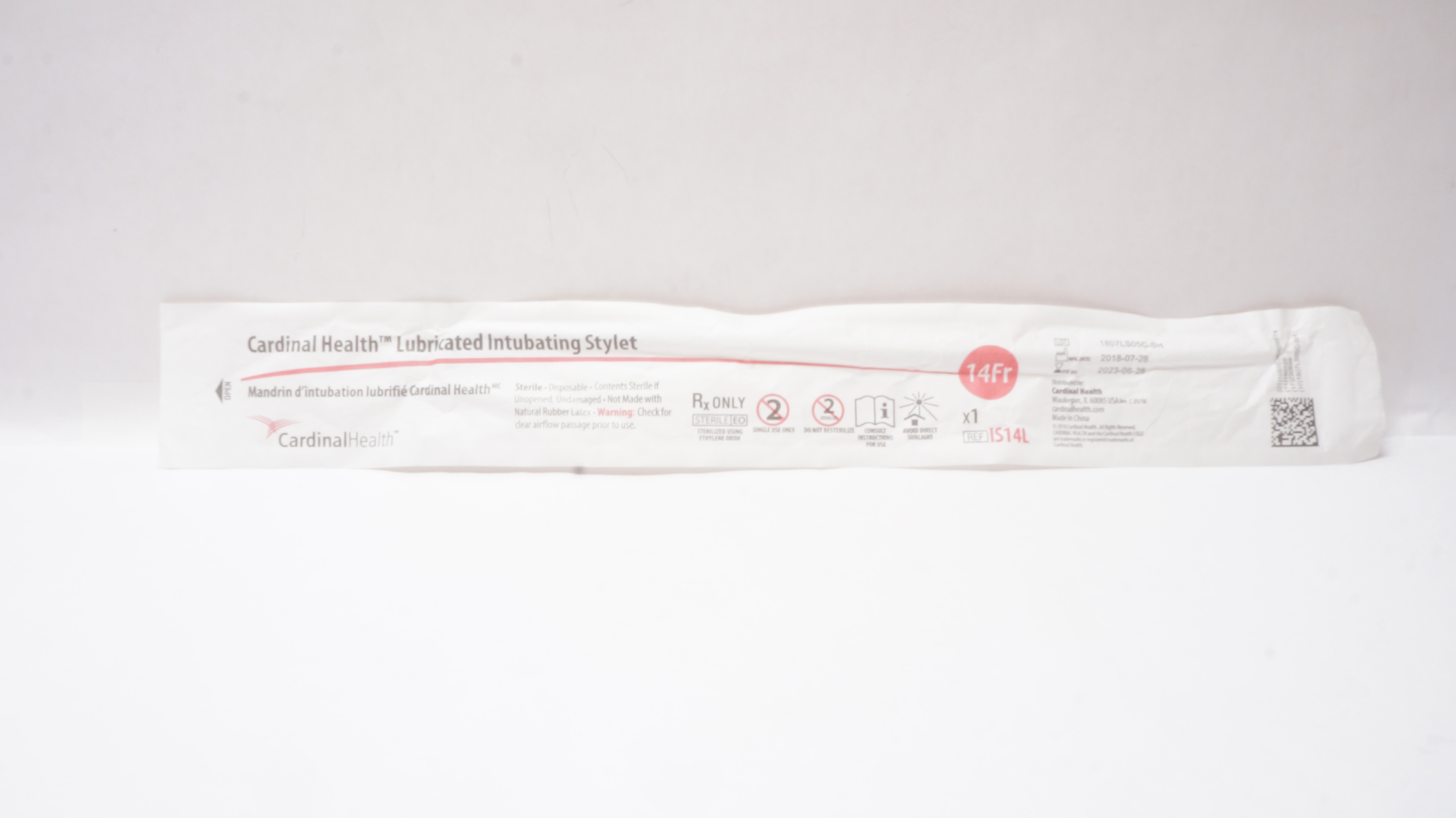Cardinal Health IS14L Lubricated Intubating Stylet 14 Fr (x)