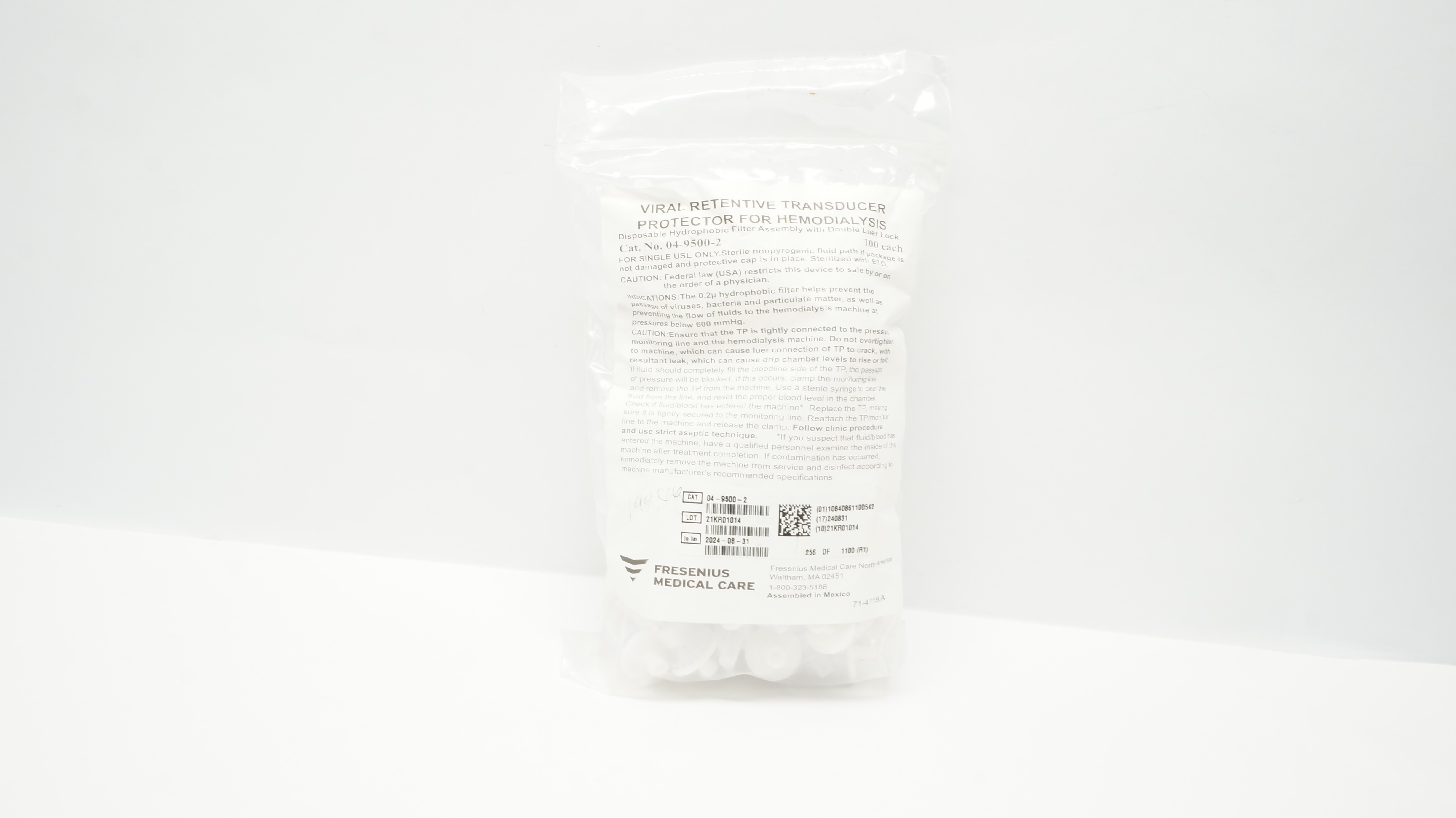 Fresenius 04-9500-2 VIRAL RETENTIVE TRANSDUCER PROTECTOR (x) - Pack of 100