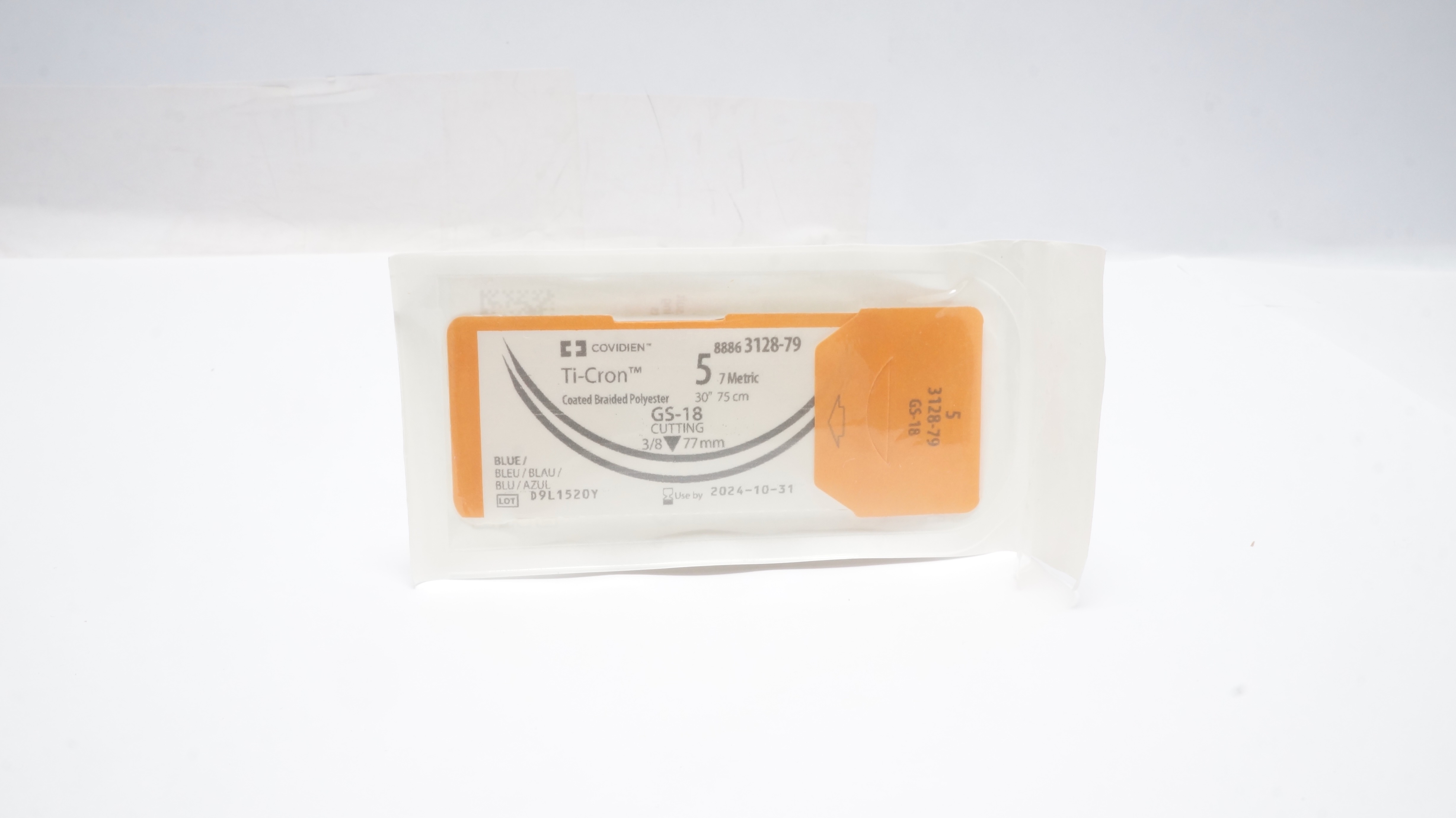 Covidien 3128-79 5 Ti-Cron Polyester Stre GS-18Cutting 3/8 77mm, 30inch (x)