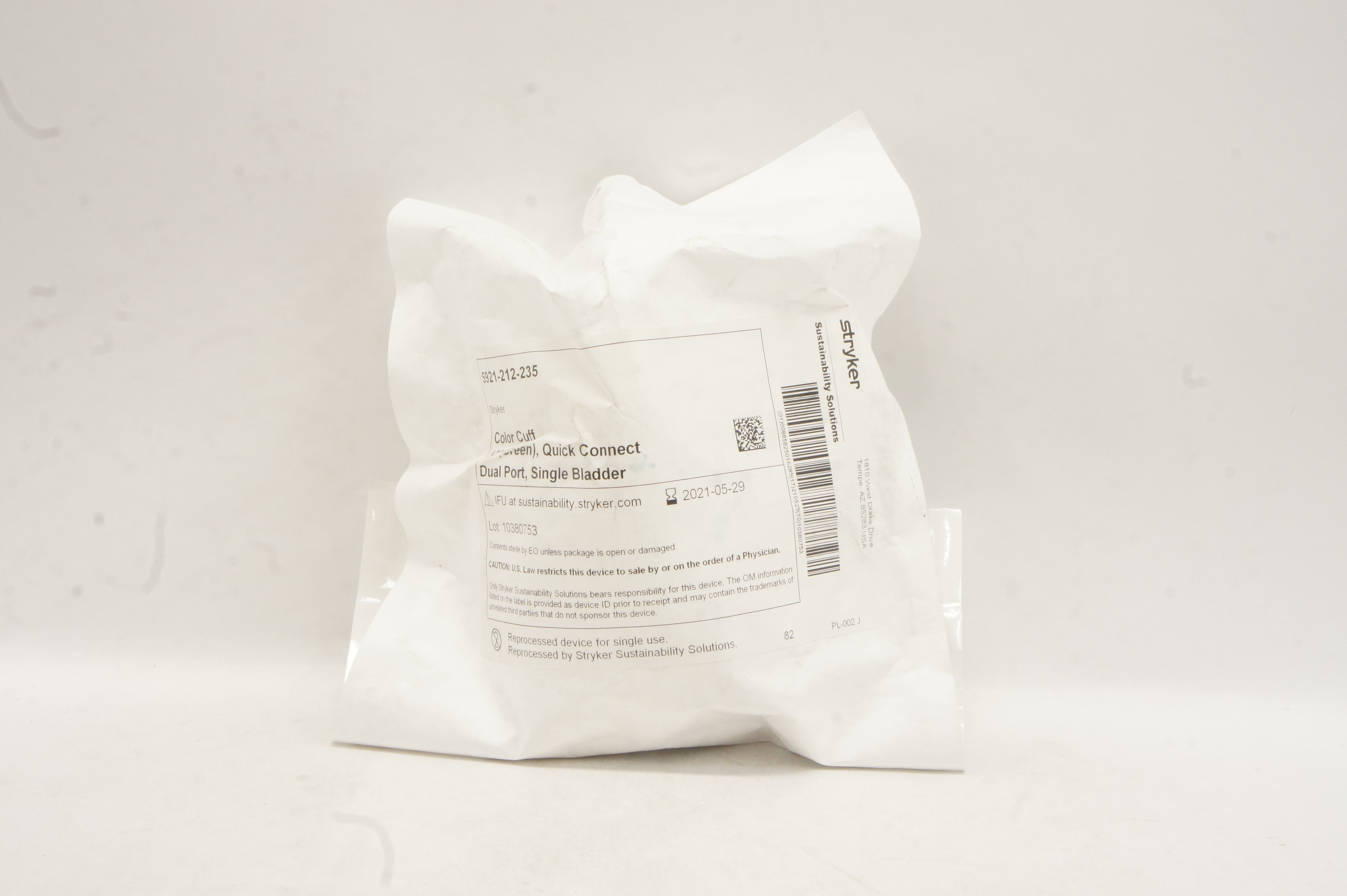 Stryker 5921-212-235 Color Cuff Quick Connect Dual Port Single Bladder12in. (x)