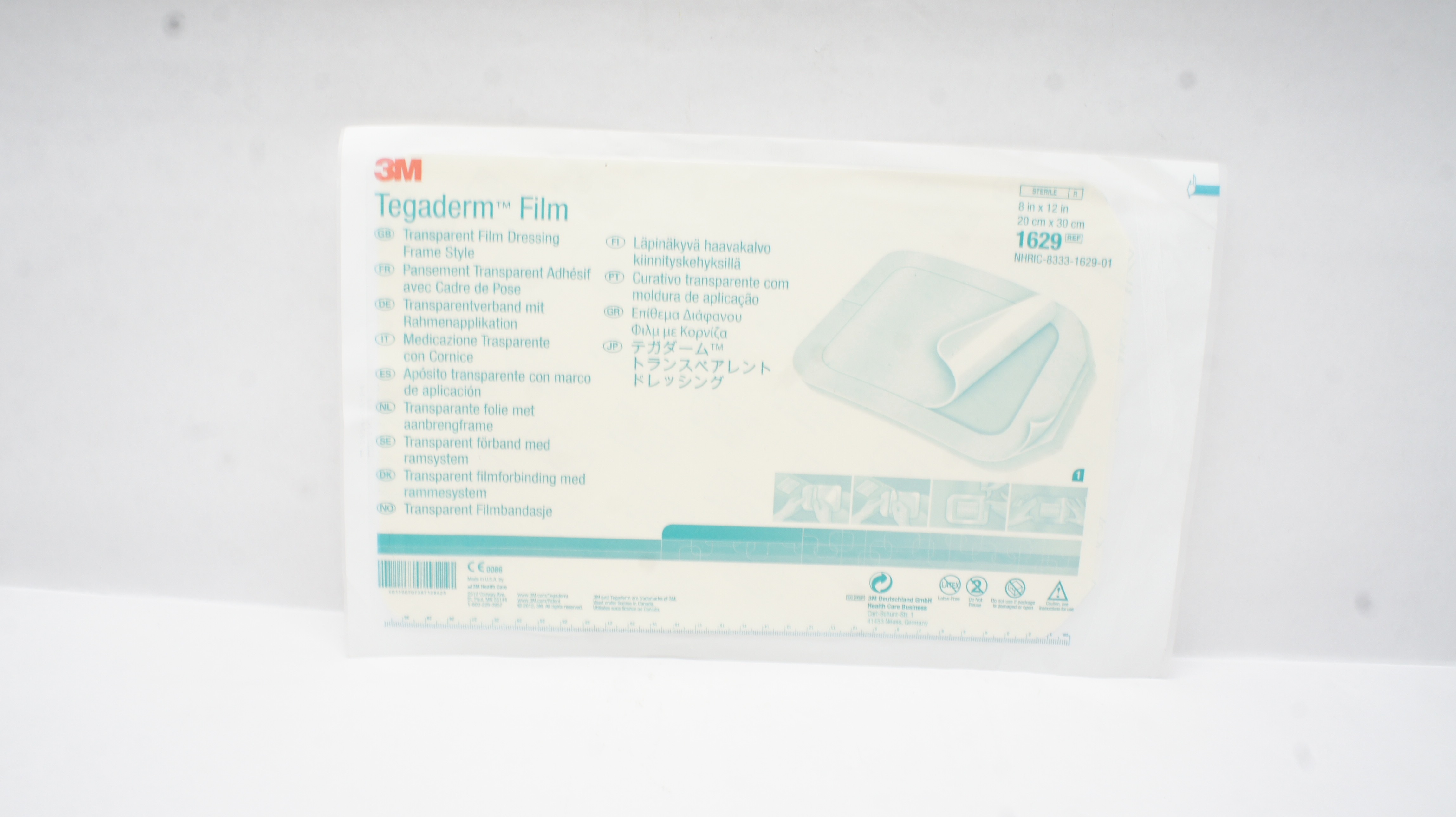 3M 1629 Tegaderm Transparent Film Dressing Frame Style 8inch x 12inch (x)