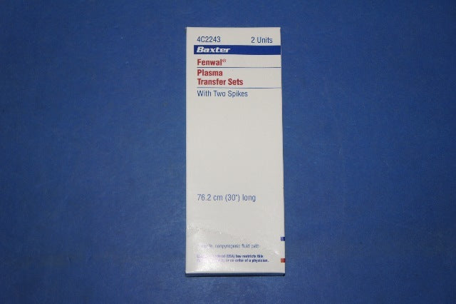 Baxter 4C2243 Fenwal Plasma Transfer Sets, 2 Units ~ Box of 96