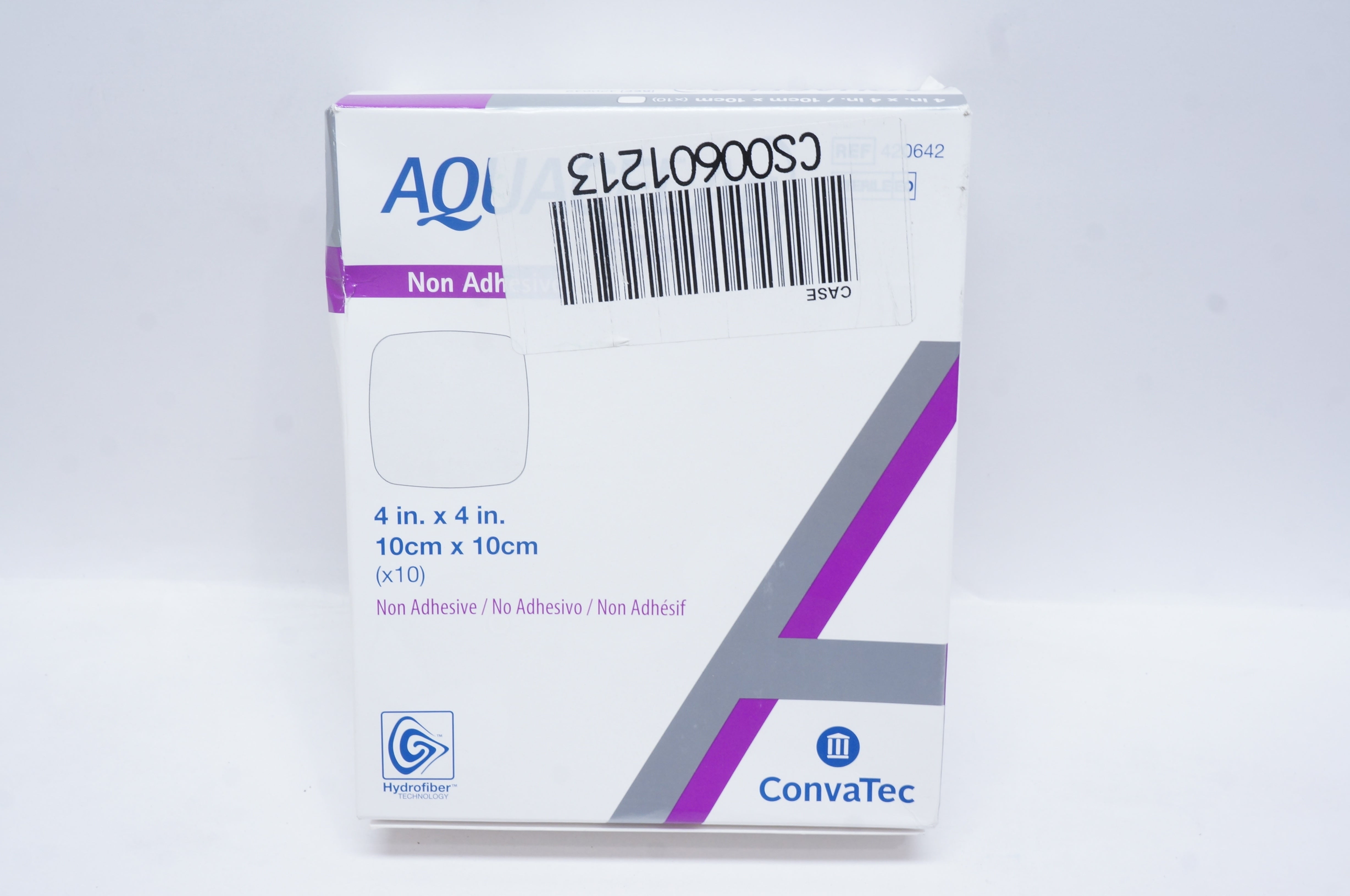 ConvaTec 420642 AQUACEL Ag Foam Non Adhesive 4inch x 4inch - Box of 10