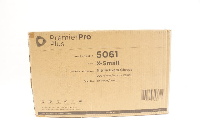 PremierPro 5061 Nitrile Exam Gloves, X-Small - Case of 2000