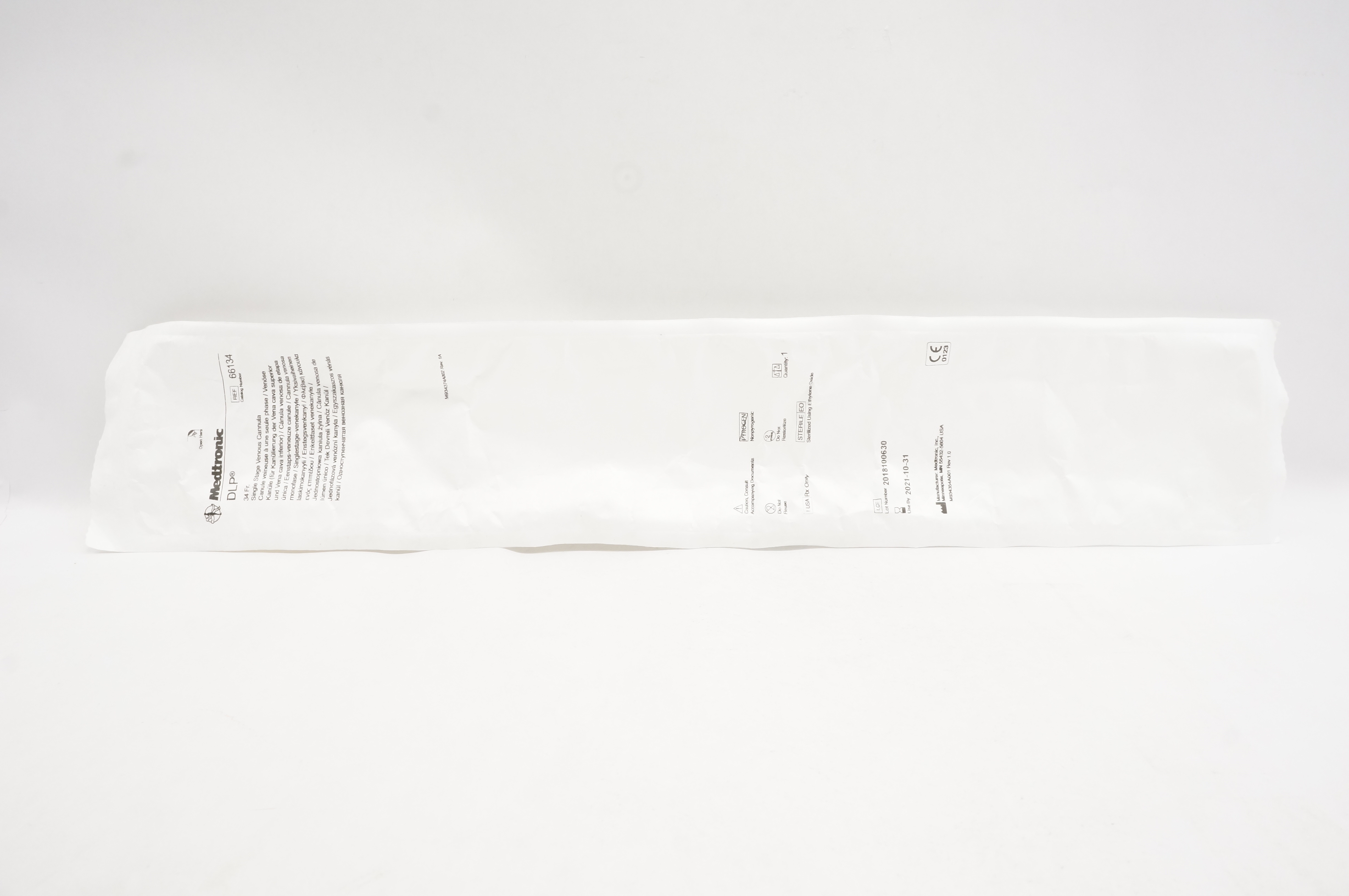 Medtronic 66134 DLP Single Stage Venous Cannula Straight 34Fr (x)