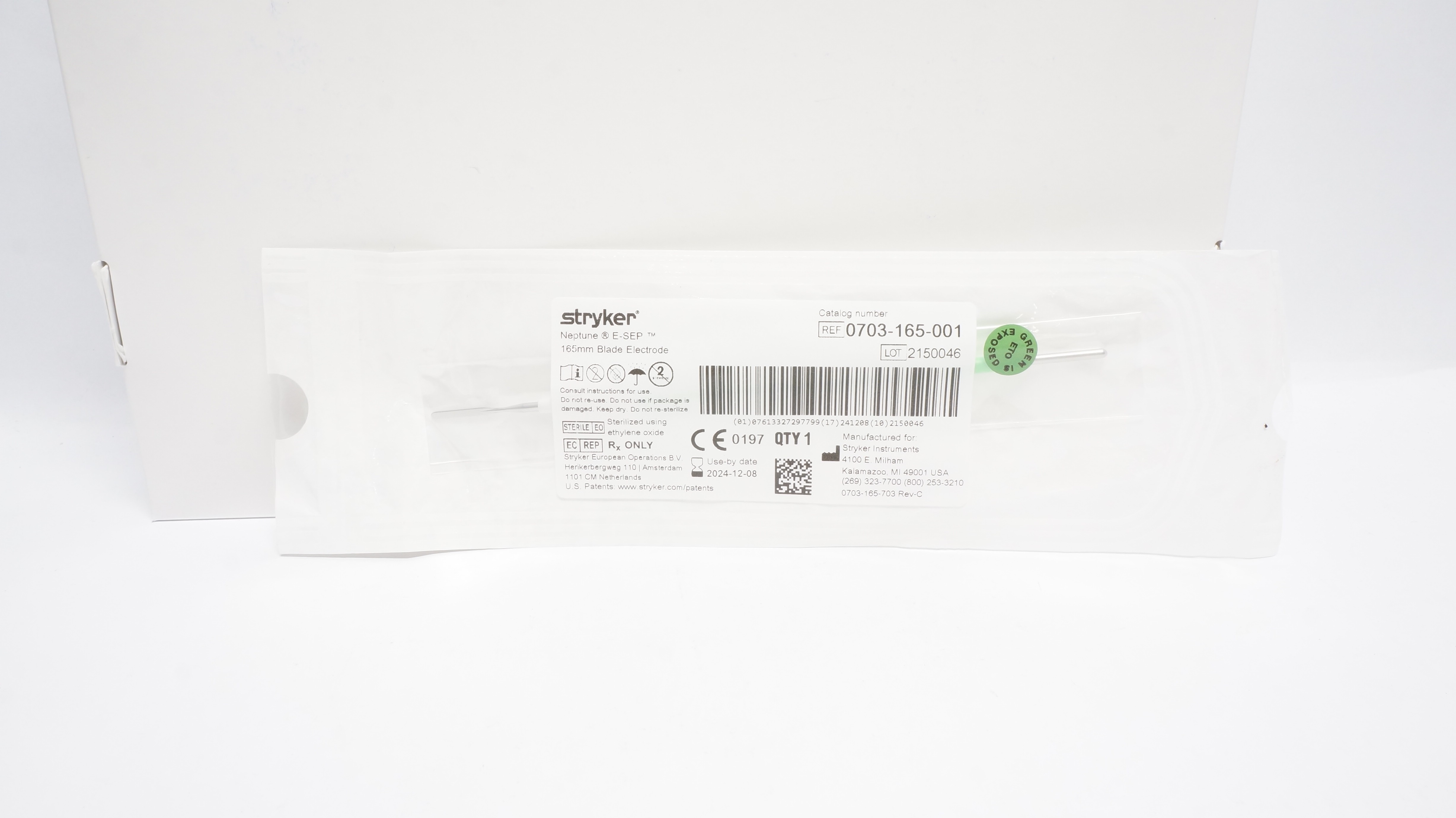Stryker 0703-165-001 Neptune E-SEP 165mm Blade Electrode (x)