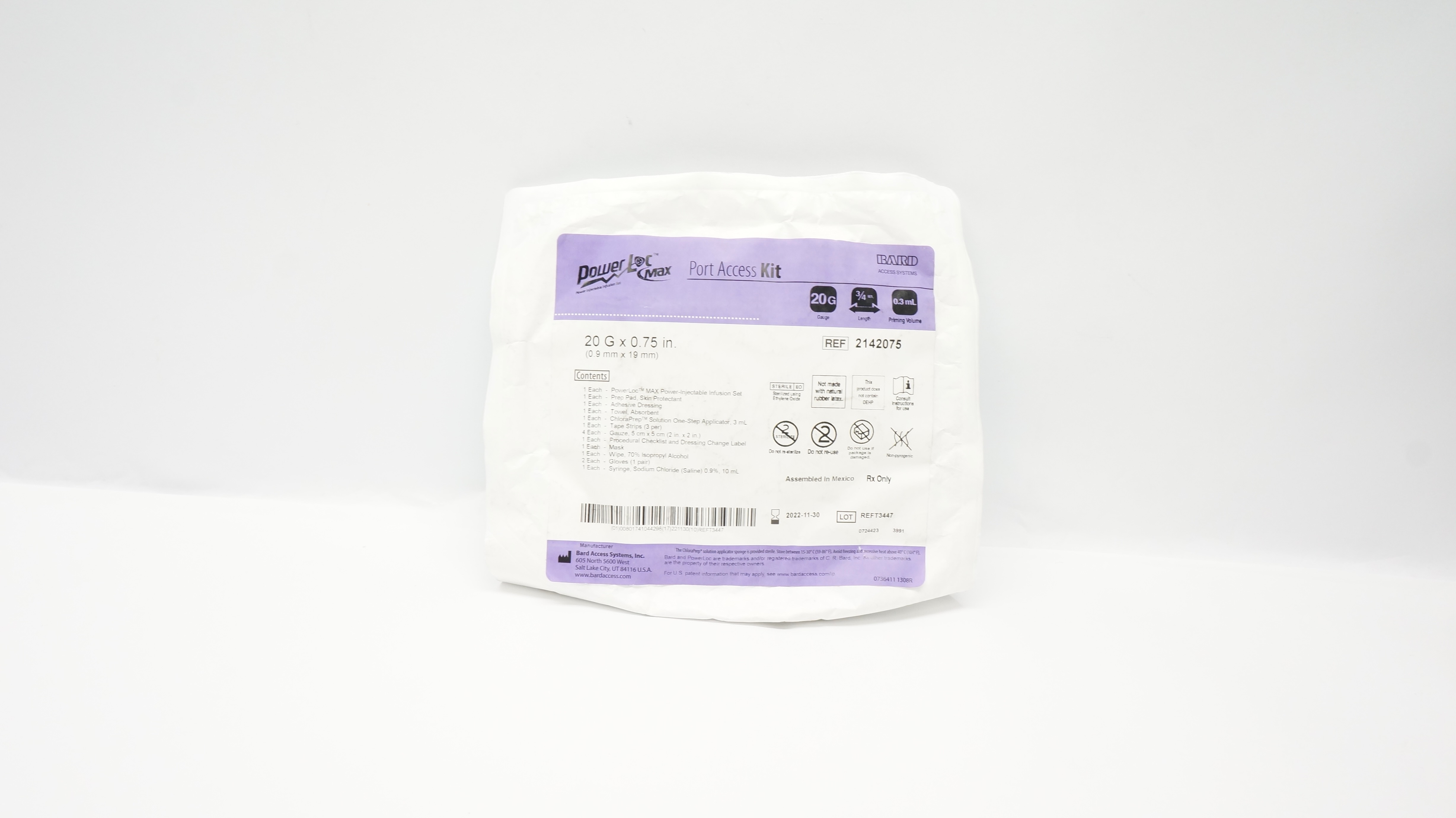 Bard 2142075 PowerLoc MAX Port Access Kit 20G x 0.75inch (x)