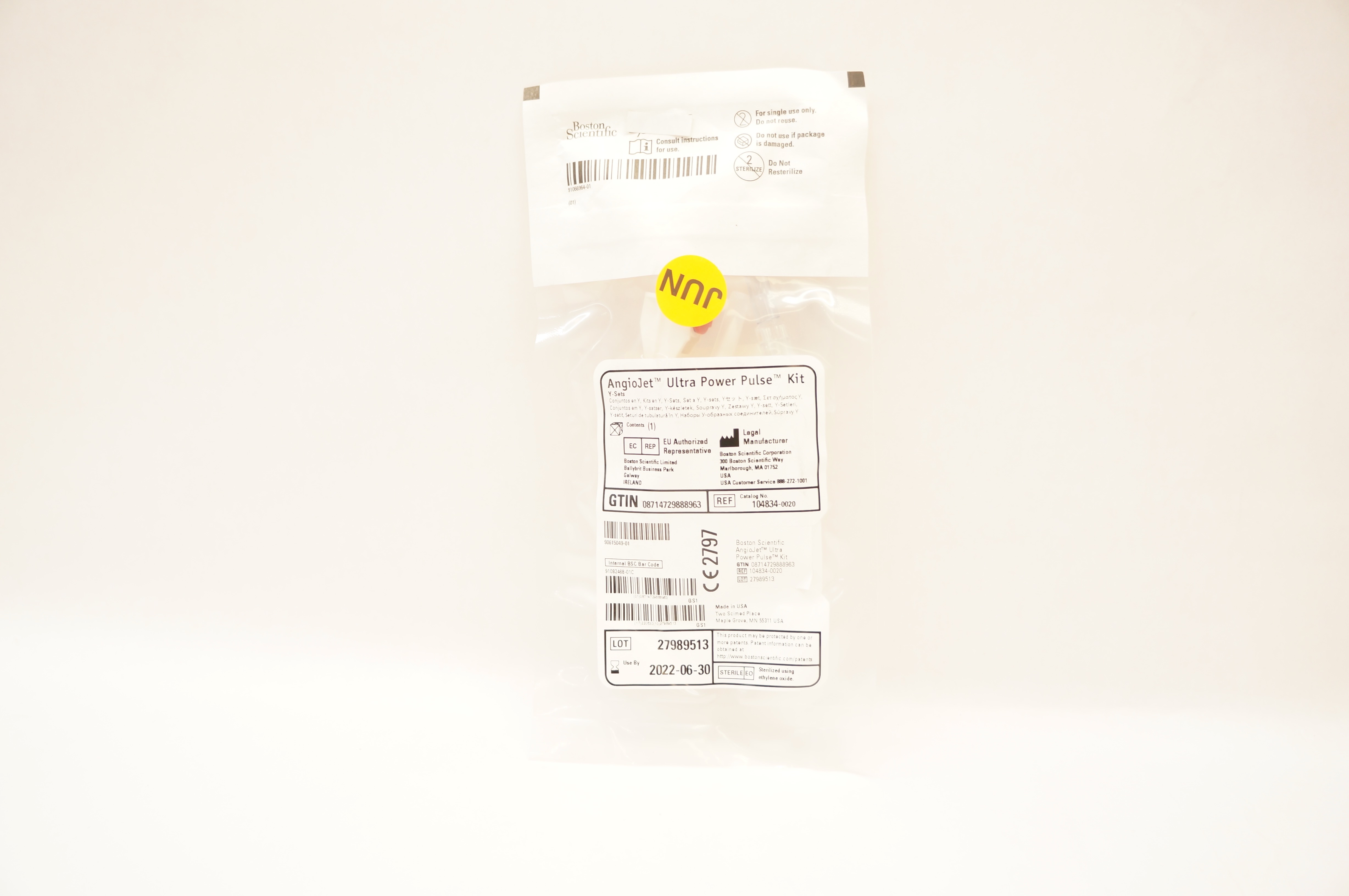 Boston Scientific 104834-0020 AngioJet Ultra Power Pulse Kit Y-Sets (x)