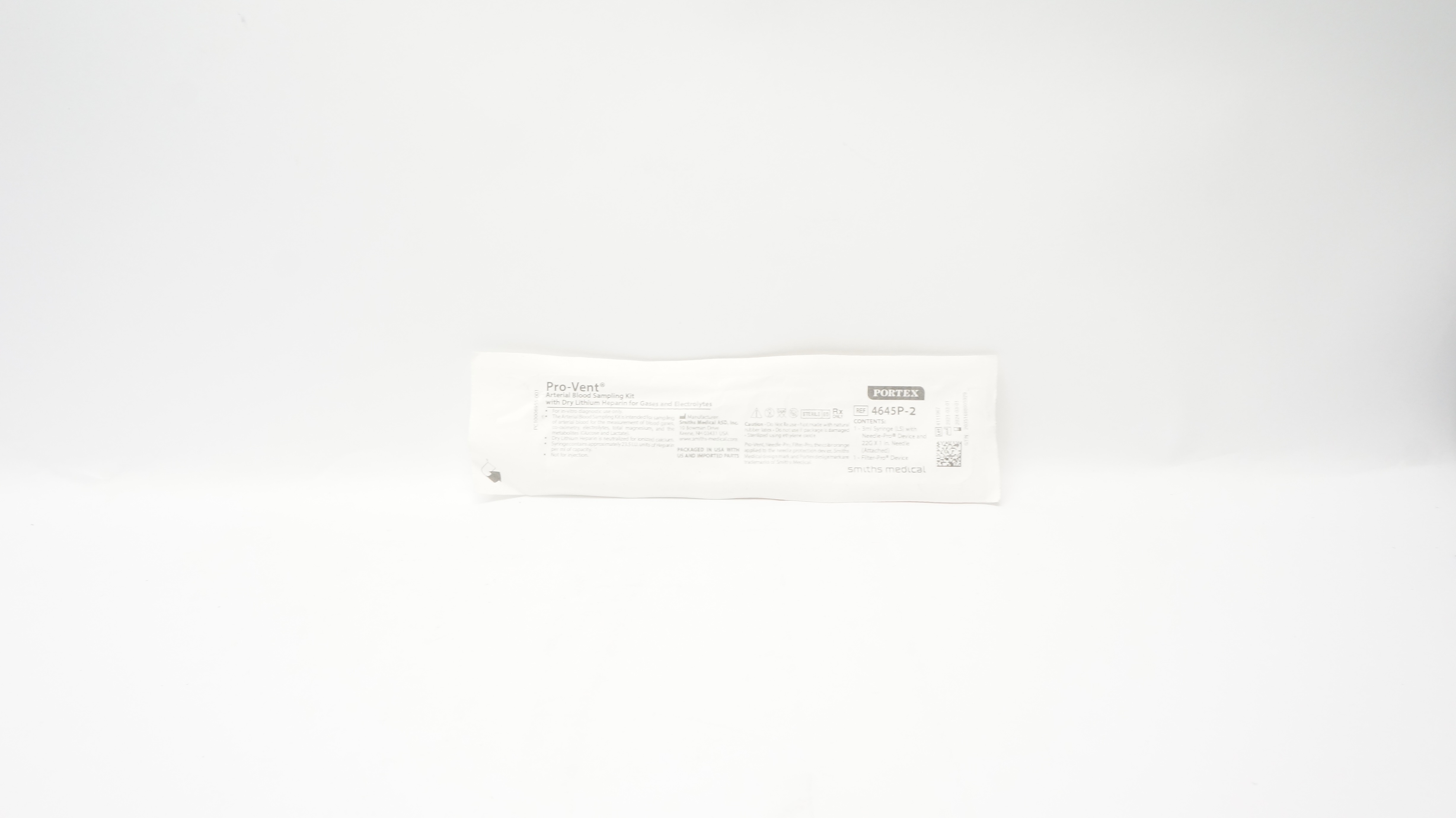 Smiths Medical 4645P-2 Portex Pro-Vent Arterial Blood Sampling Kit (x)