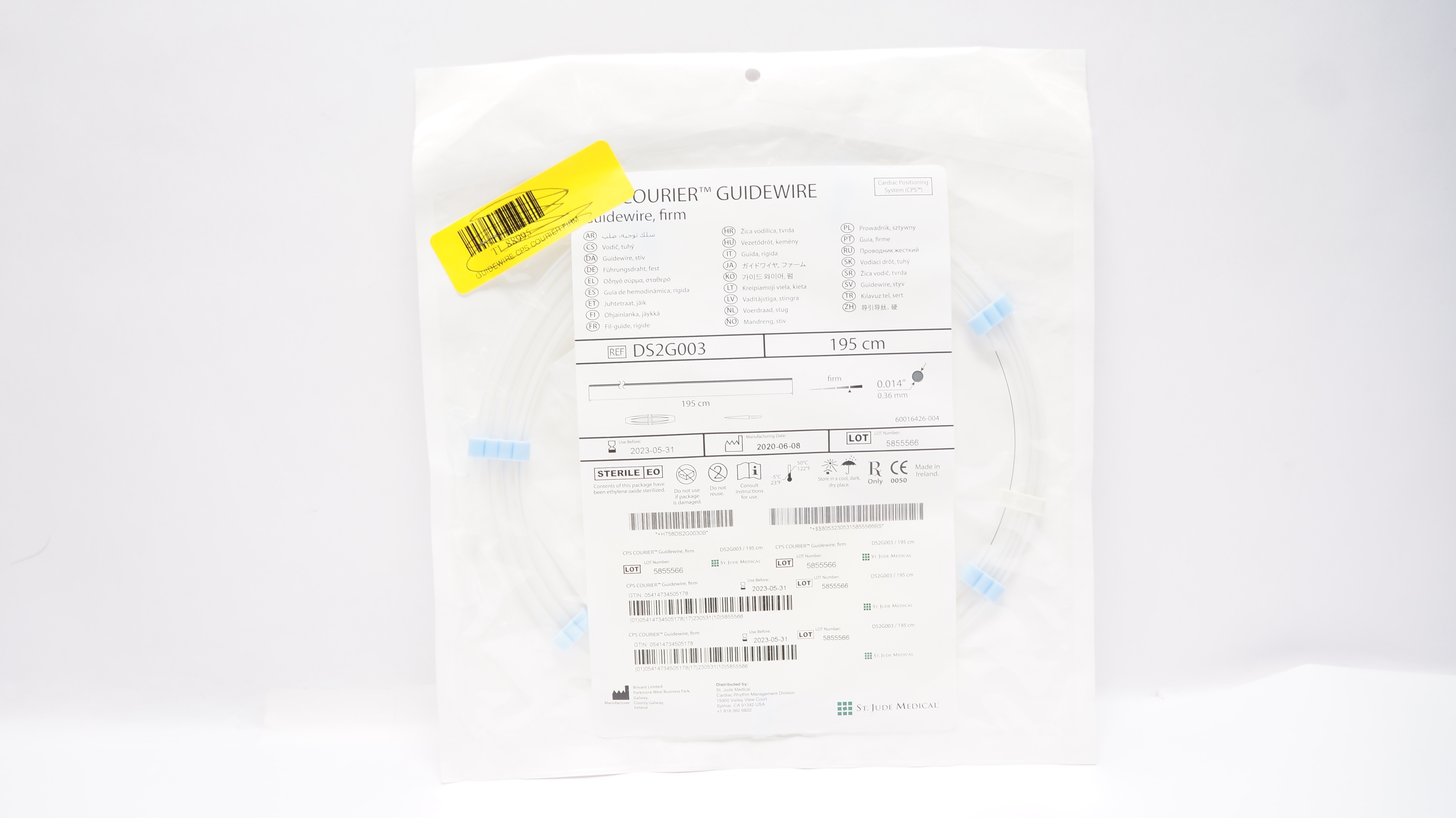 St. Jude Medical DS2G003 Courier Guidewire 0.014inch x 195cm (x)